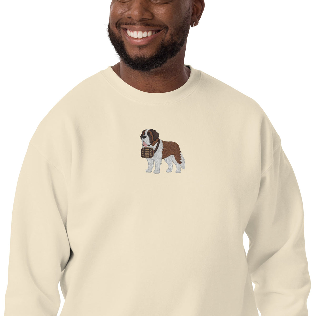 Embroidered Saint Bernard Sweatshirt - Lucy + Norman
