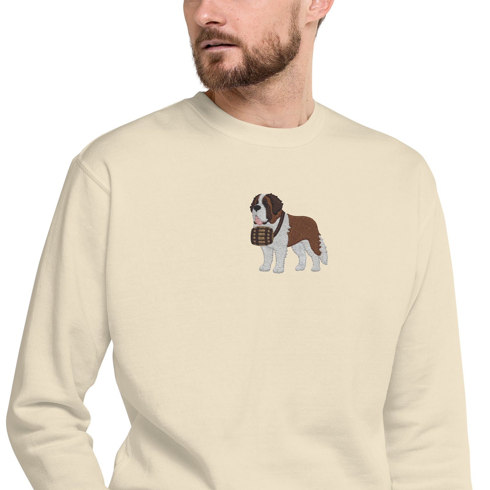 Embroidered Saint Bernard Sweatshirt - Lucy + Norman