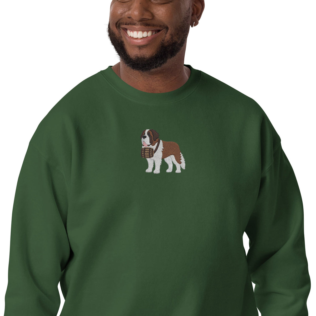 Embroidered Saint Bernard Sweatshirt - Lucy + Norman