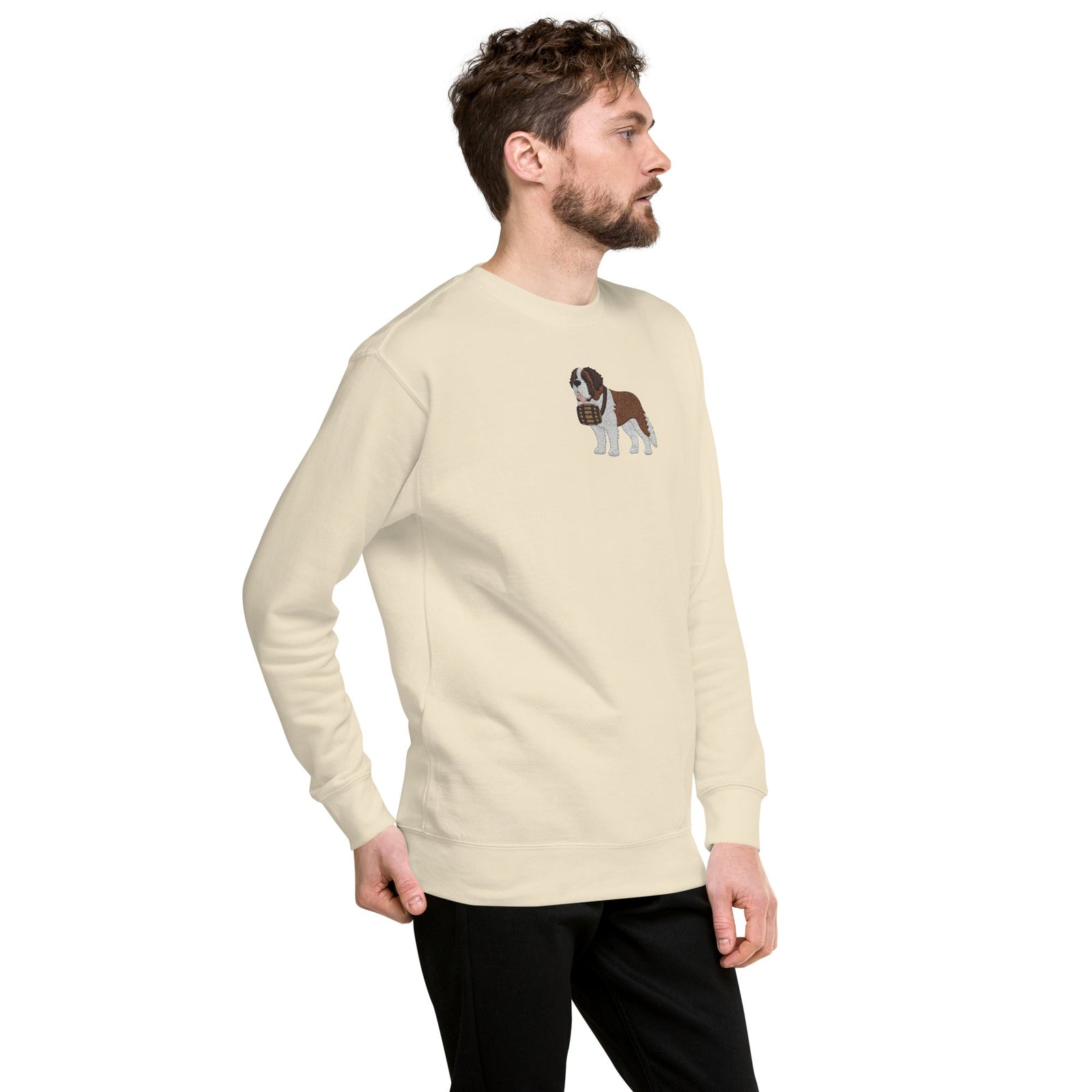 Embroidered Saint Bernard Sweatshirt - Lucy + Norman