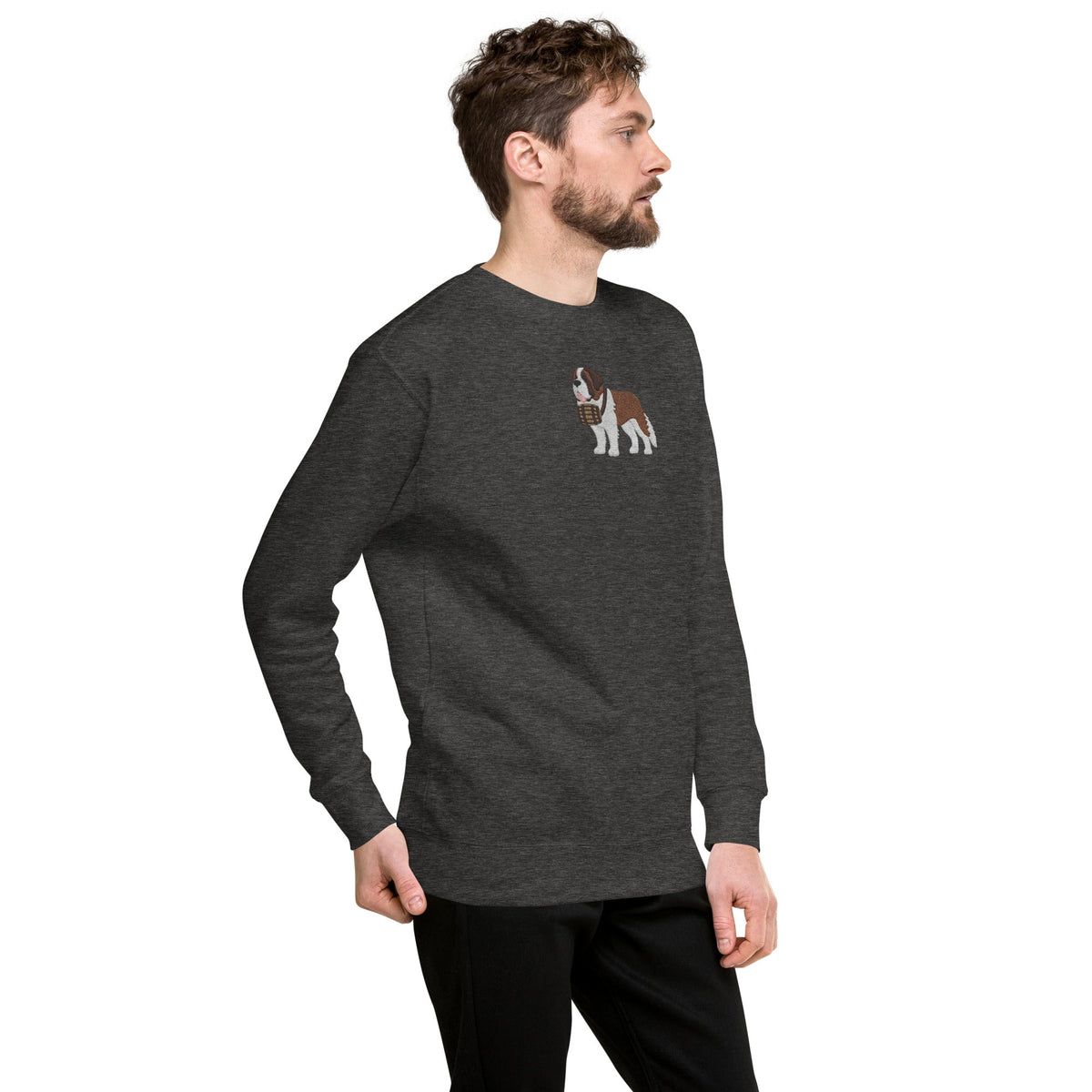 Embroidered Saint Bernard Sweatshirt - Lucy + Norman