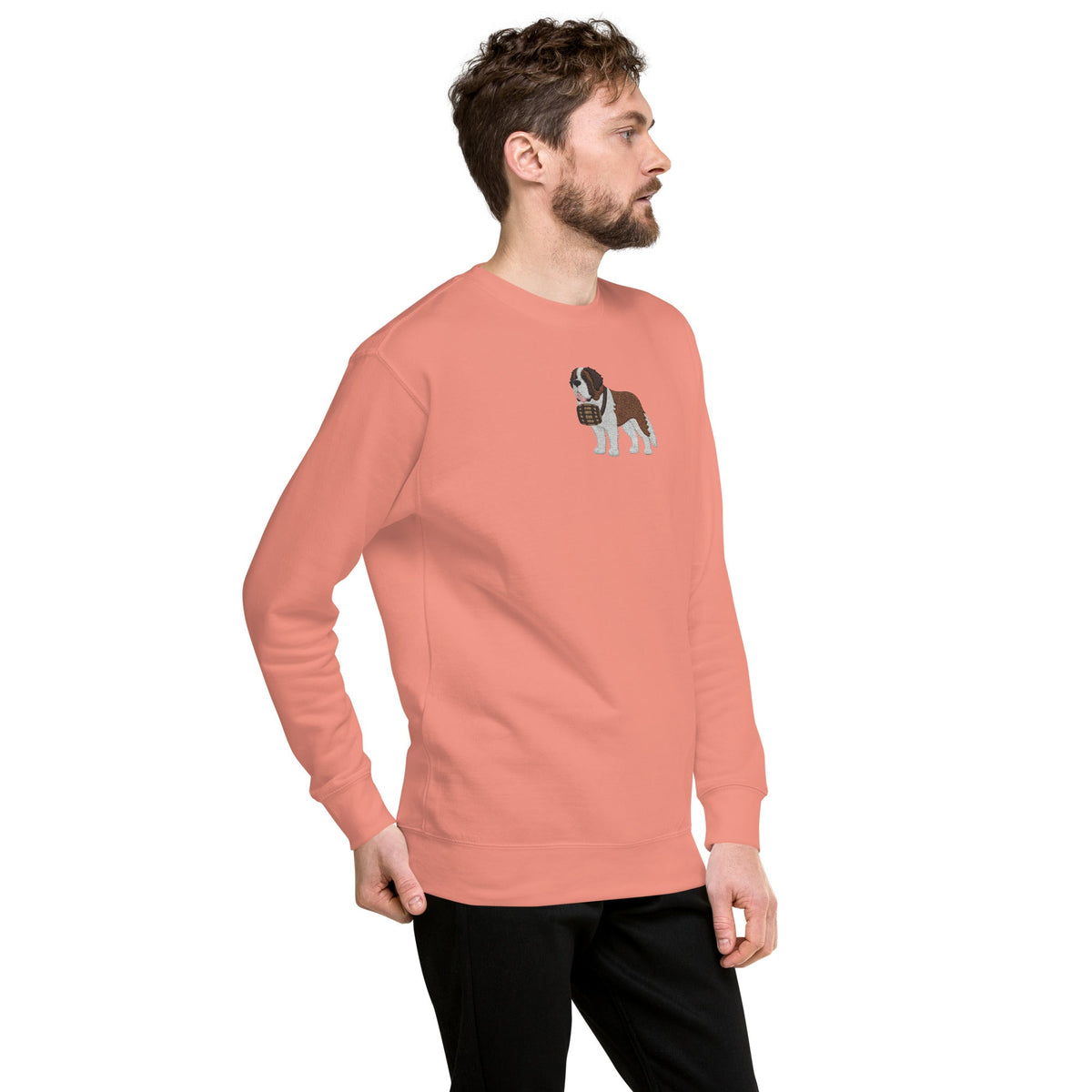 Embroidered Saint Bernard Sweatshirt - Lucy + Norman