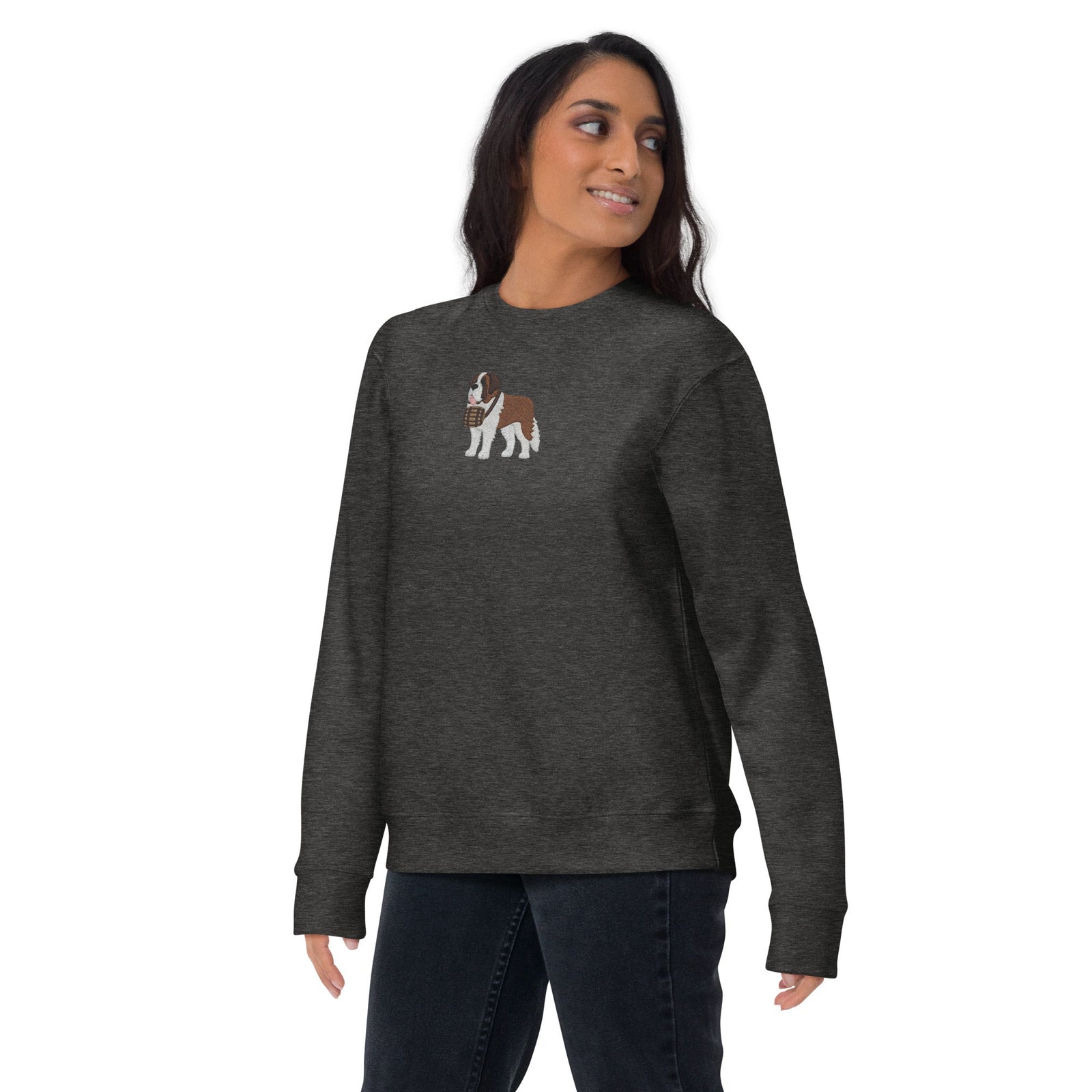 Embroidered Saint Bernard Sweatshirt - Lucy + Norman