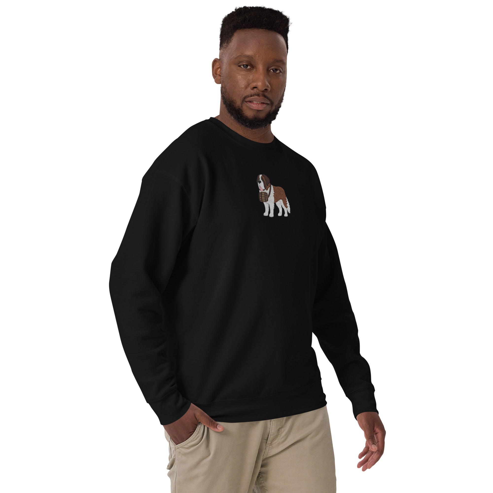 Embroidered Saint Bernard Sweatshirt - Lucy + Norman