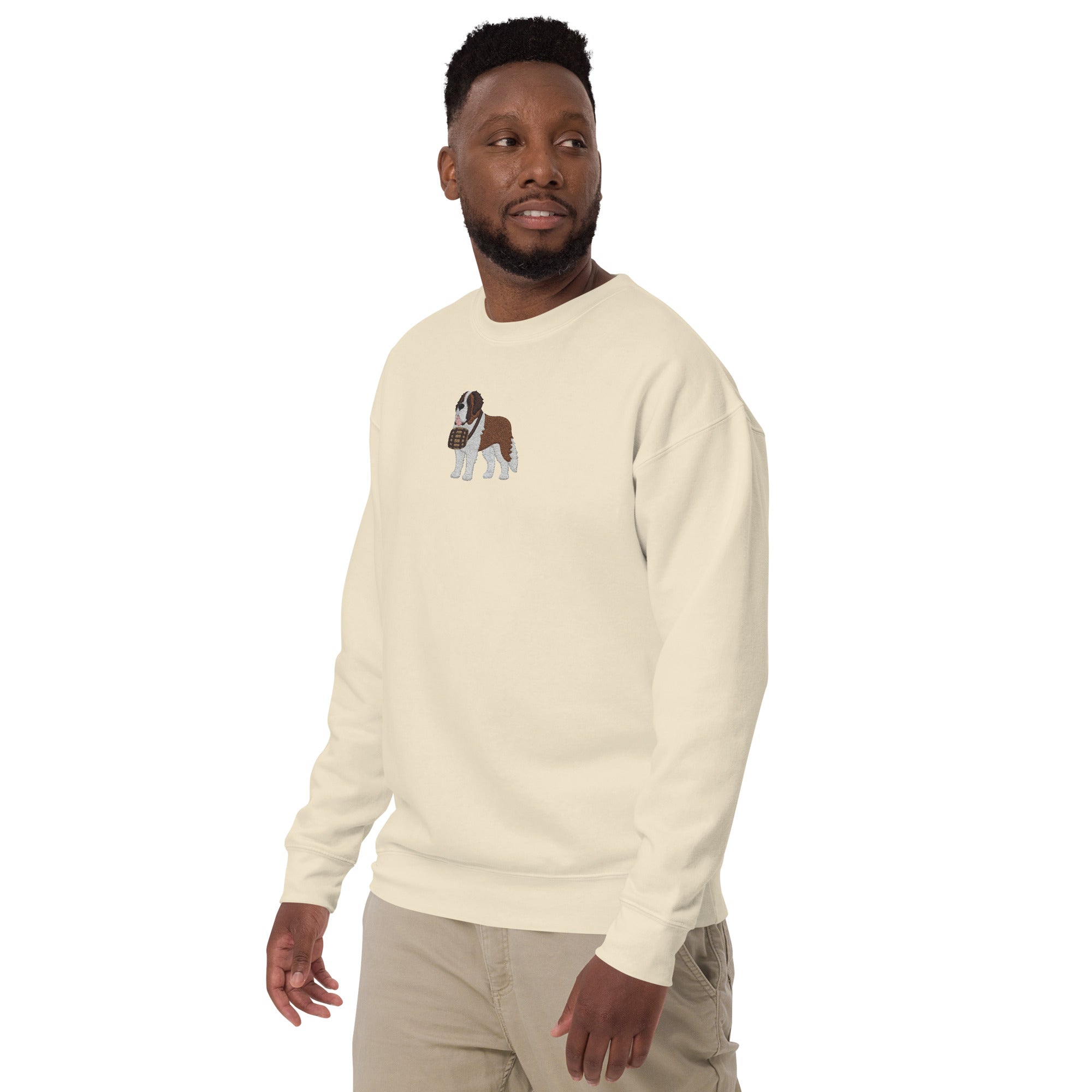 Embroidered Saint Bernard Sweatshirt - Lucy + Norman