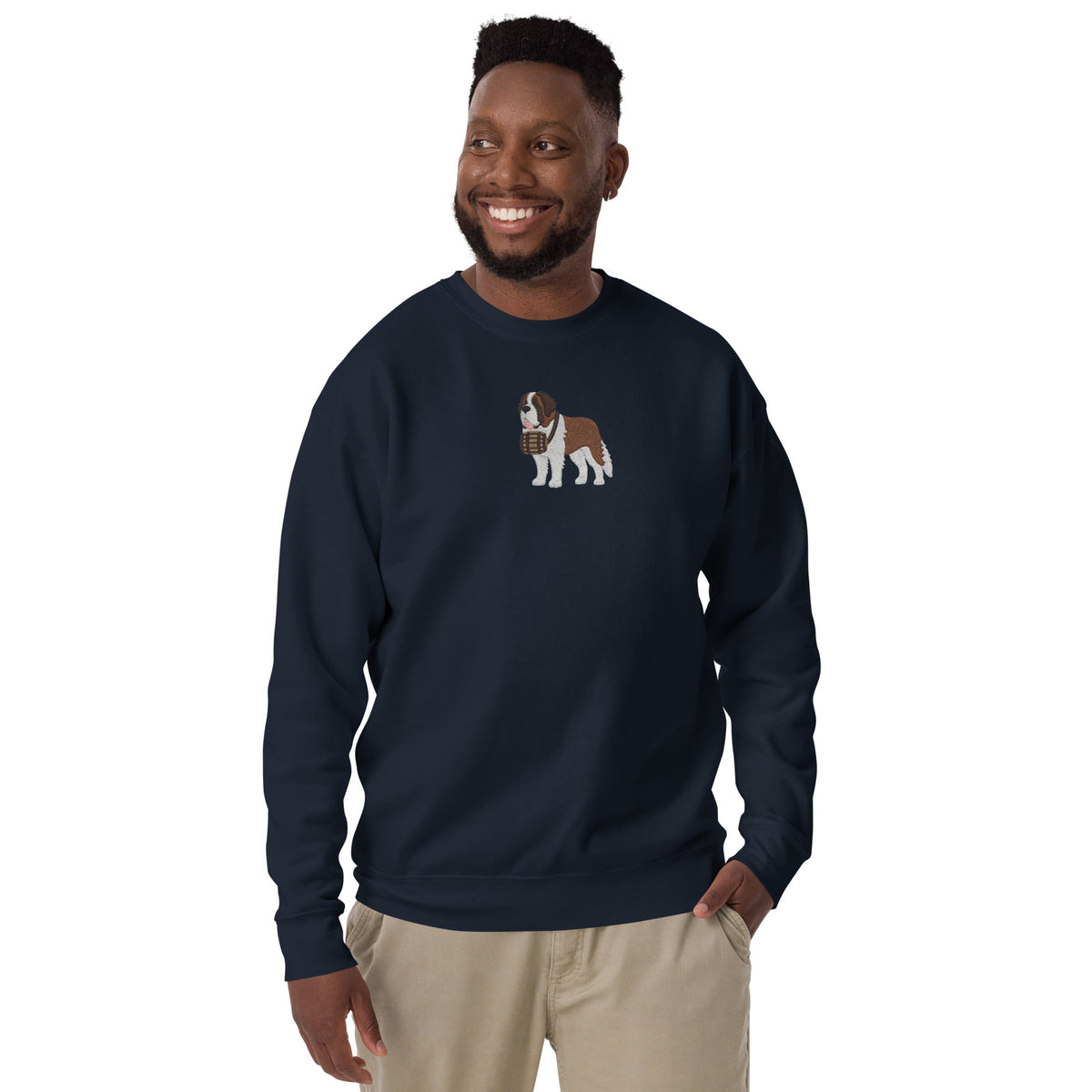 Embroidered Saint Bernard Sweatshirt - Lucy + Norman