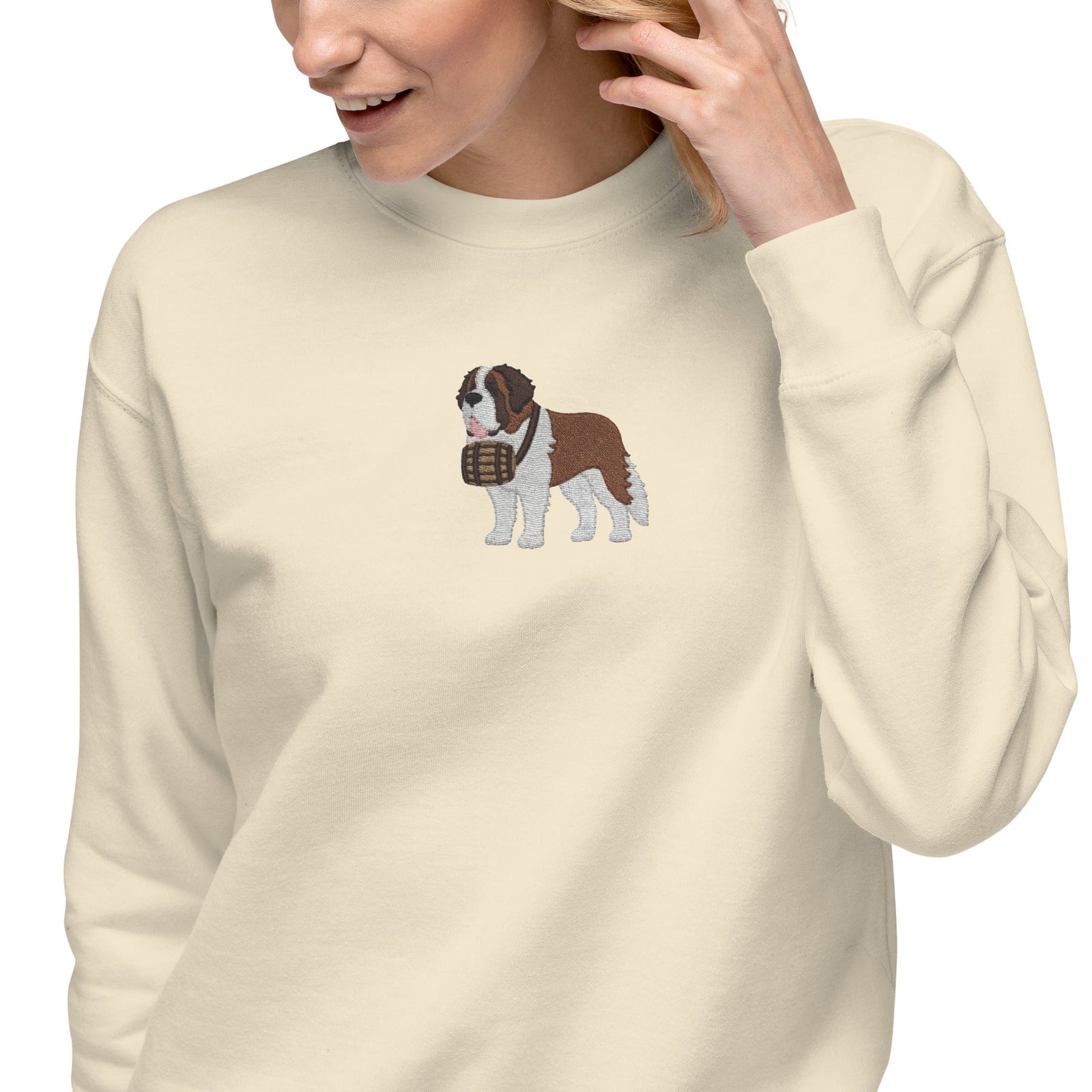 Embroidered Saint Bernard Sweatshirt - Lucy + Norman