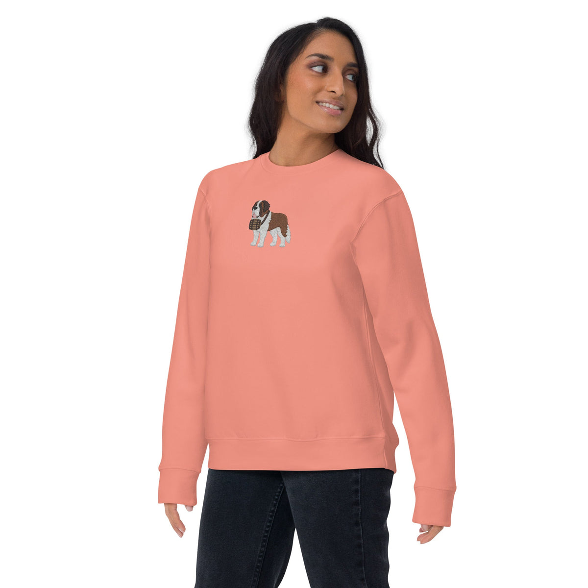 Embroidered Saint Bernard Sweatshirt - Lucy + Norman