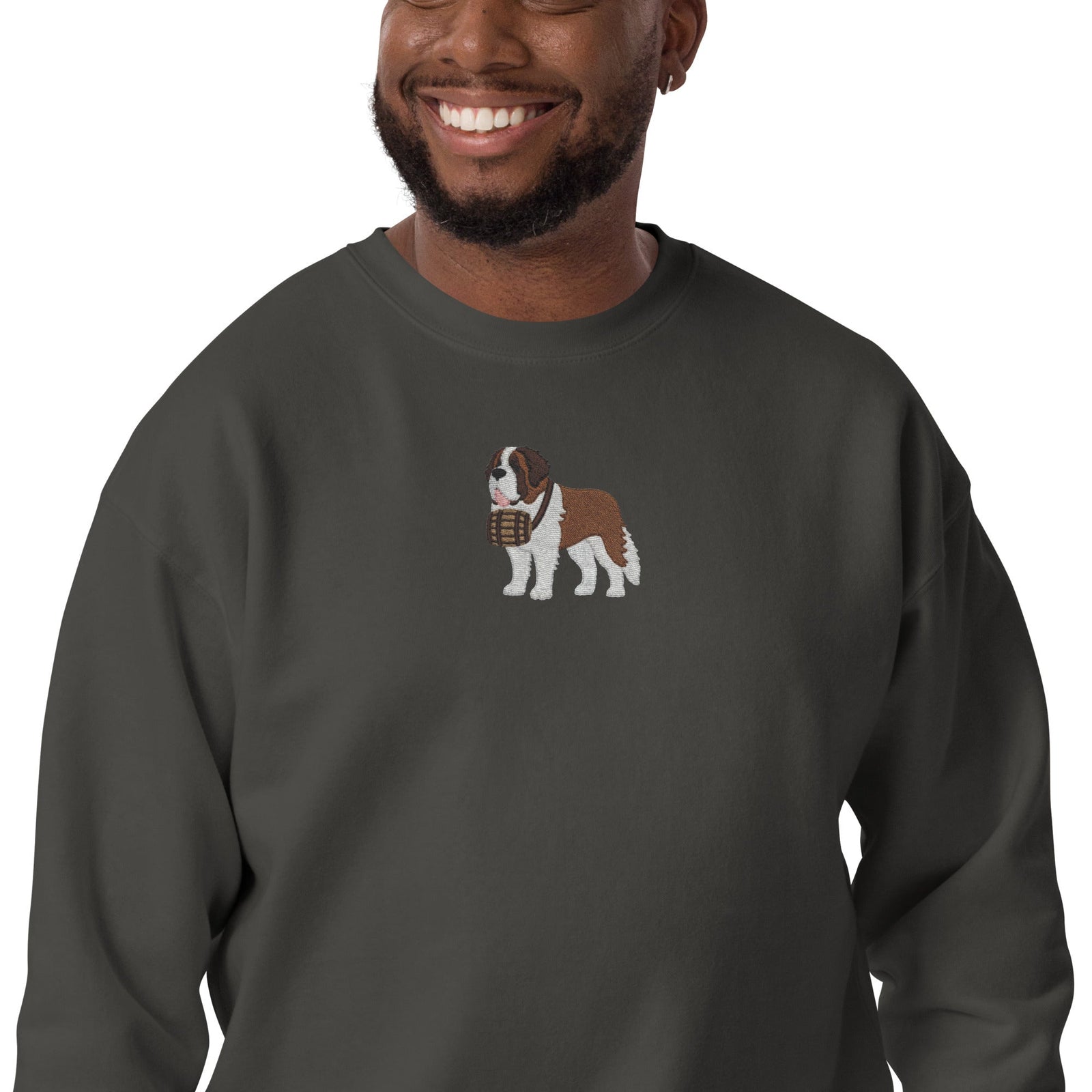 Embroidered Saint Bernard Sweatshirt - Lucy + Norman