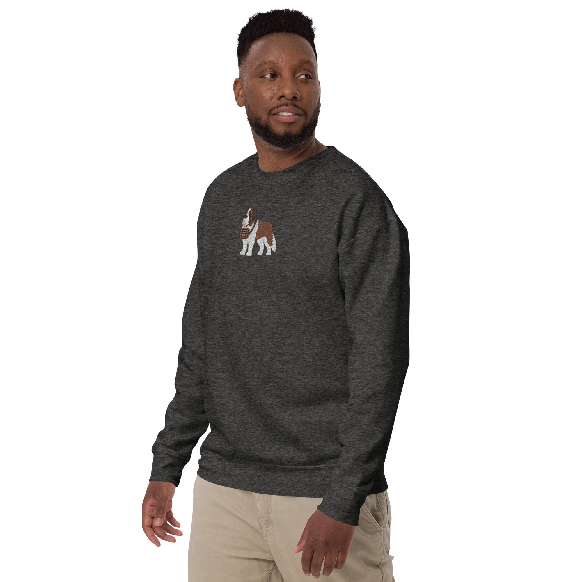Embroidered Saint Bernard Sweatshirt - Lucy + Norman
