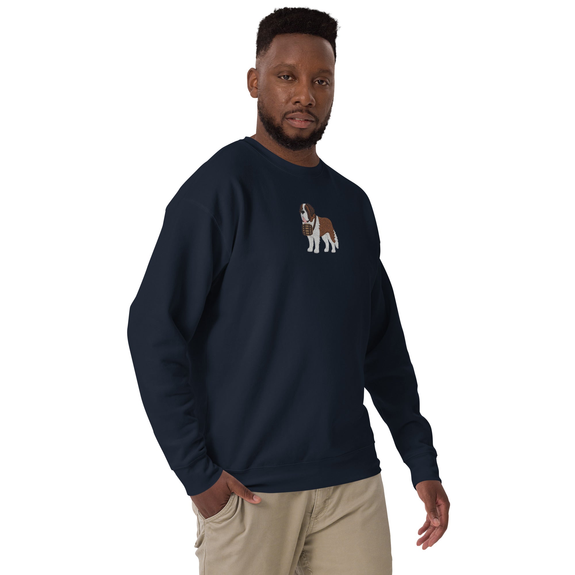Embroidered Saint Bernard Sweatshirt - Lucy + Norman