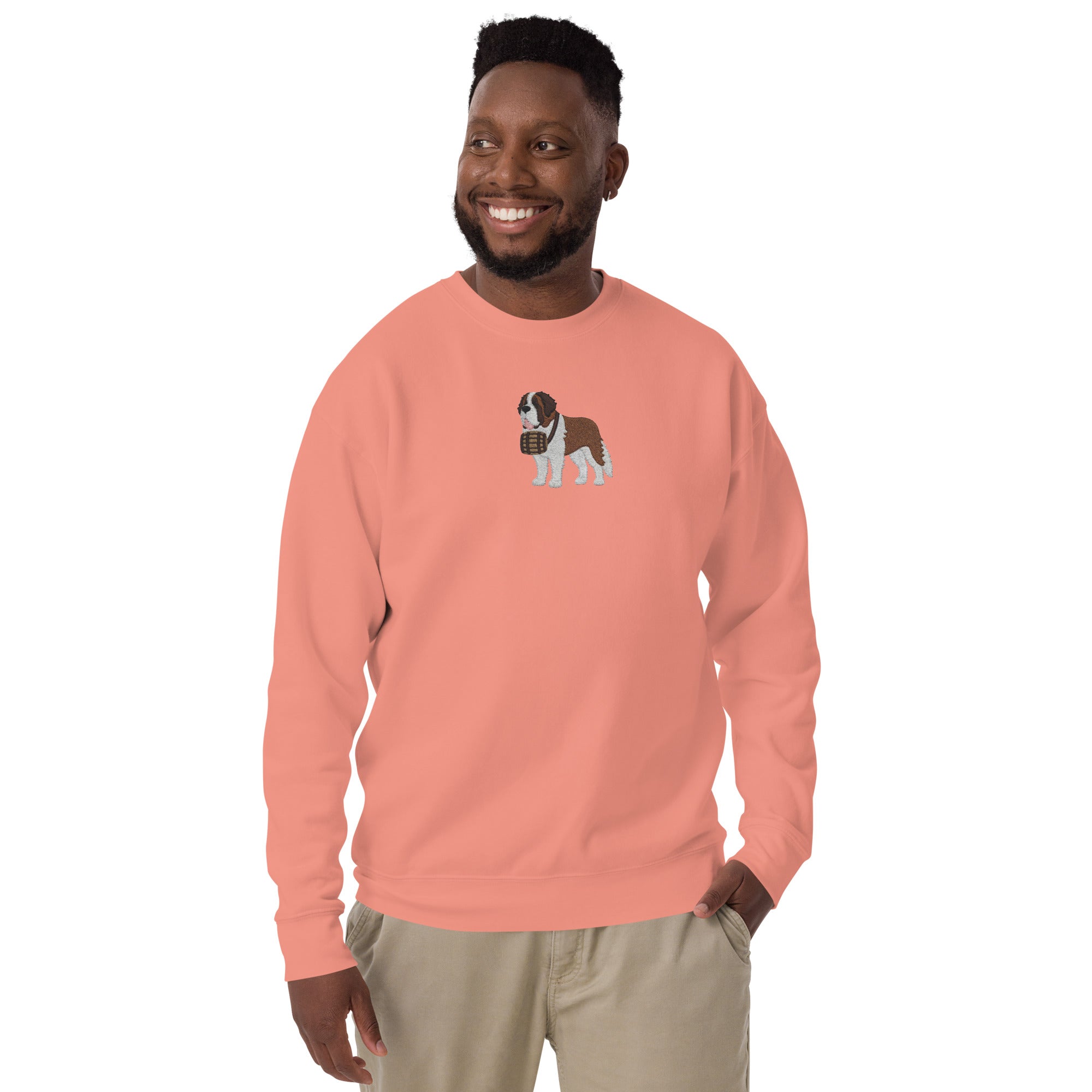 Embroidered Saint Bernard Sweatshirt - Lucy + Norman