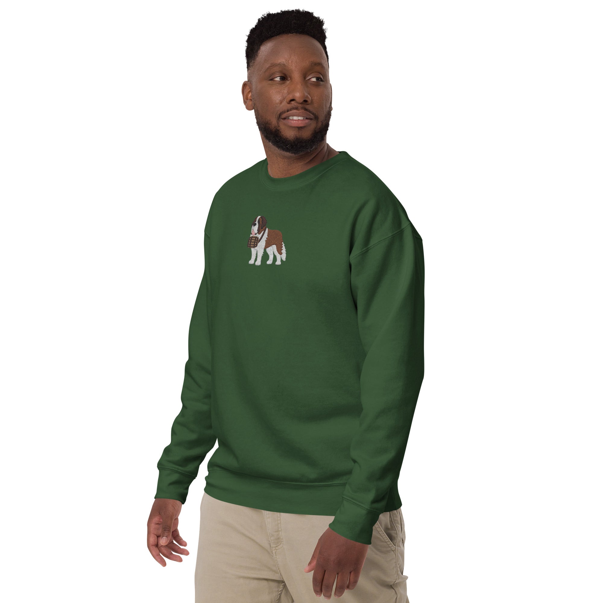 Embroidered Saint Bernard Sweatshirt - Lucy + Norman