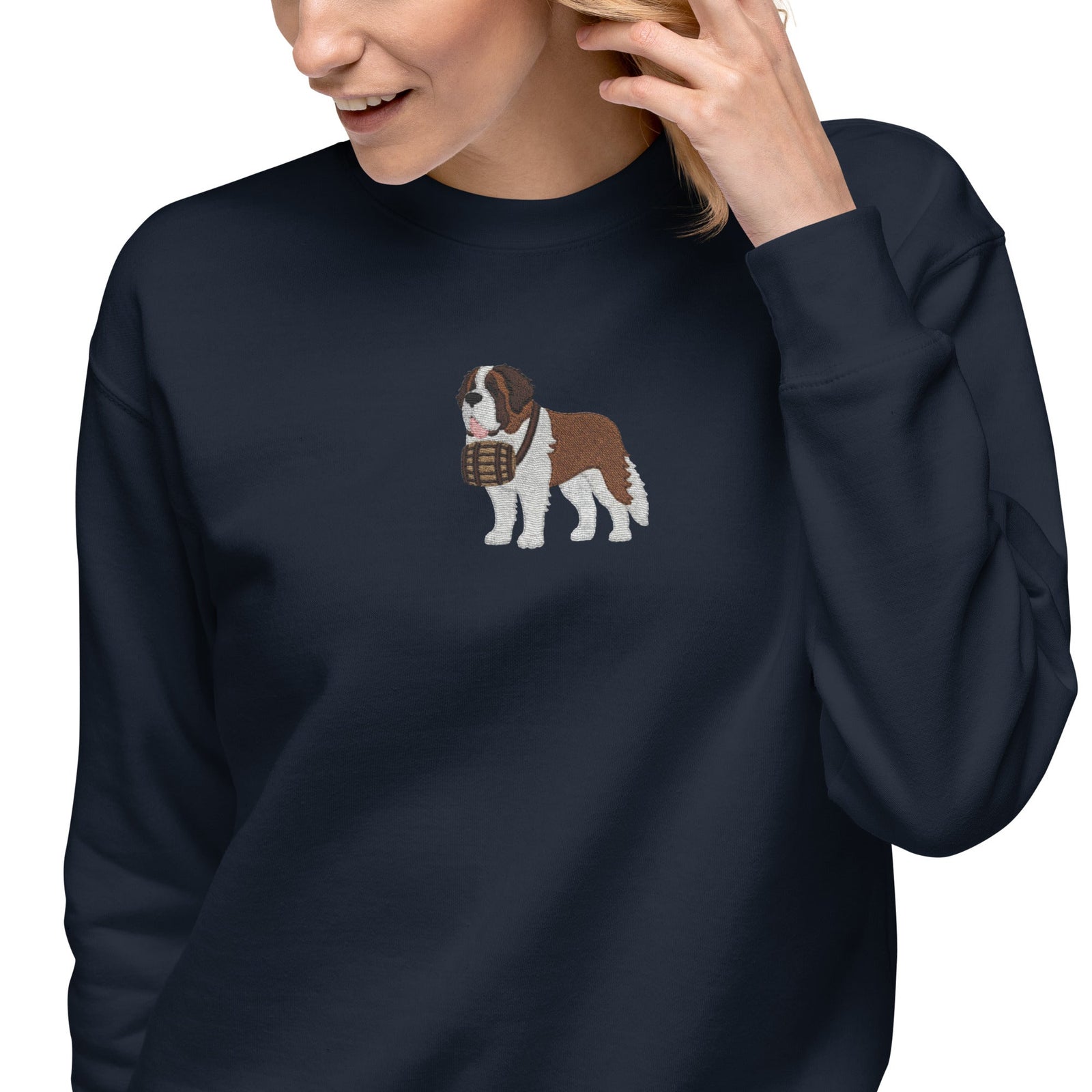 Embroidered Saint Bernard Sweatshirt - Lucy + Norman