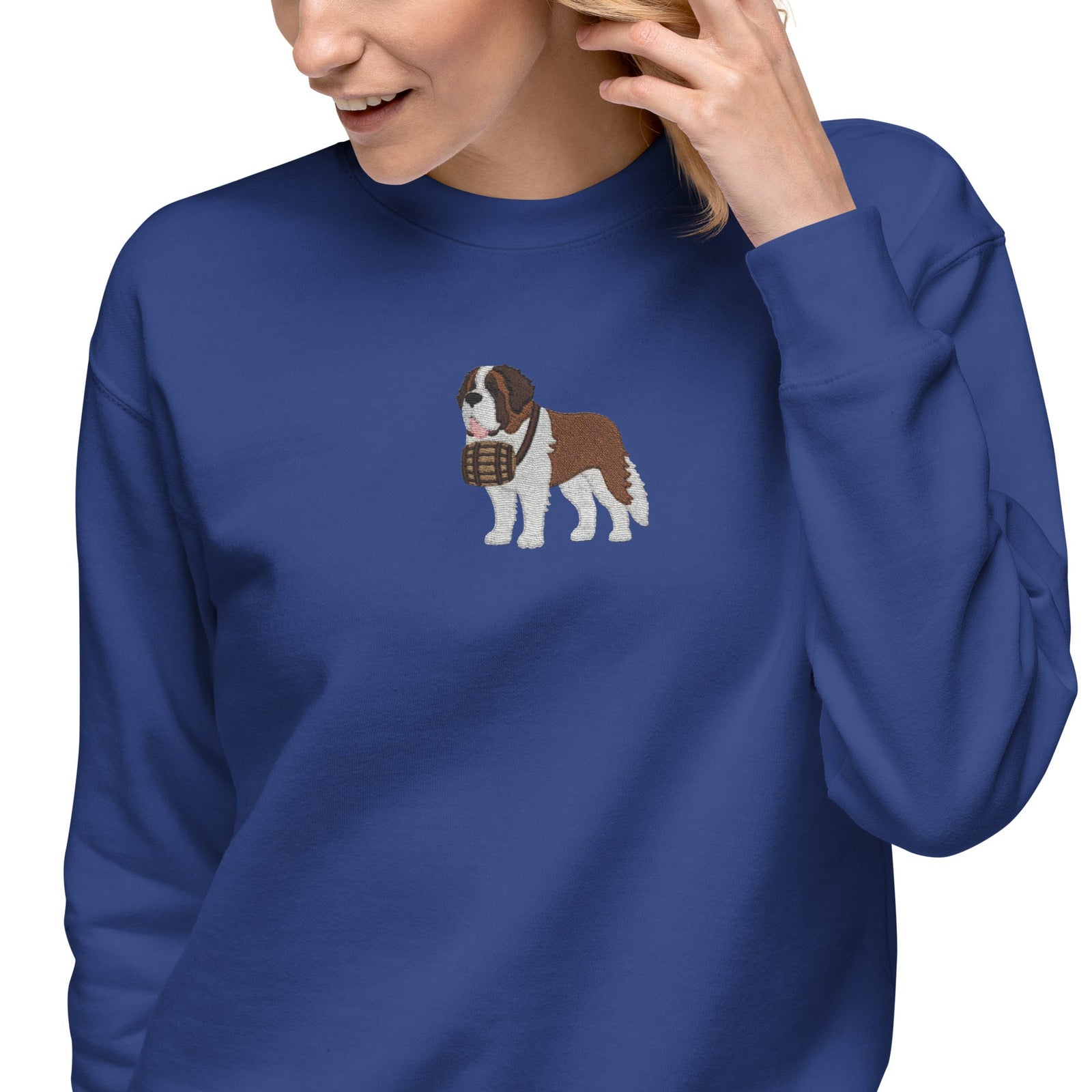 Embroidered Saint Bernard Sweatshirt - Lucy + Norman