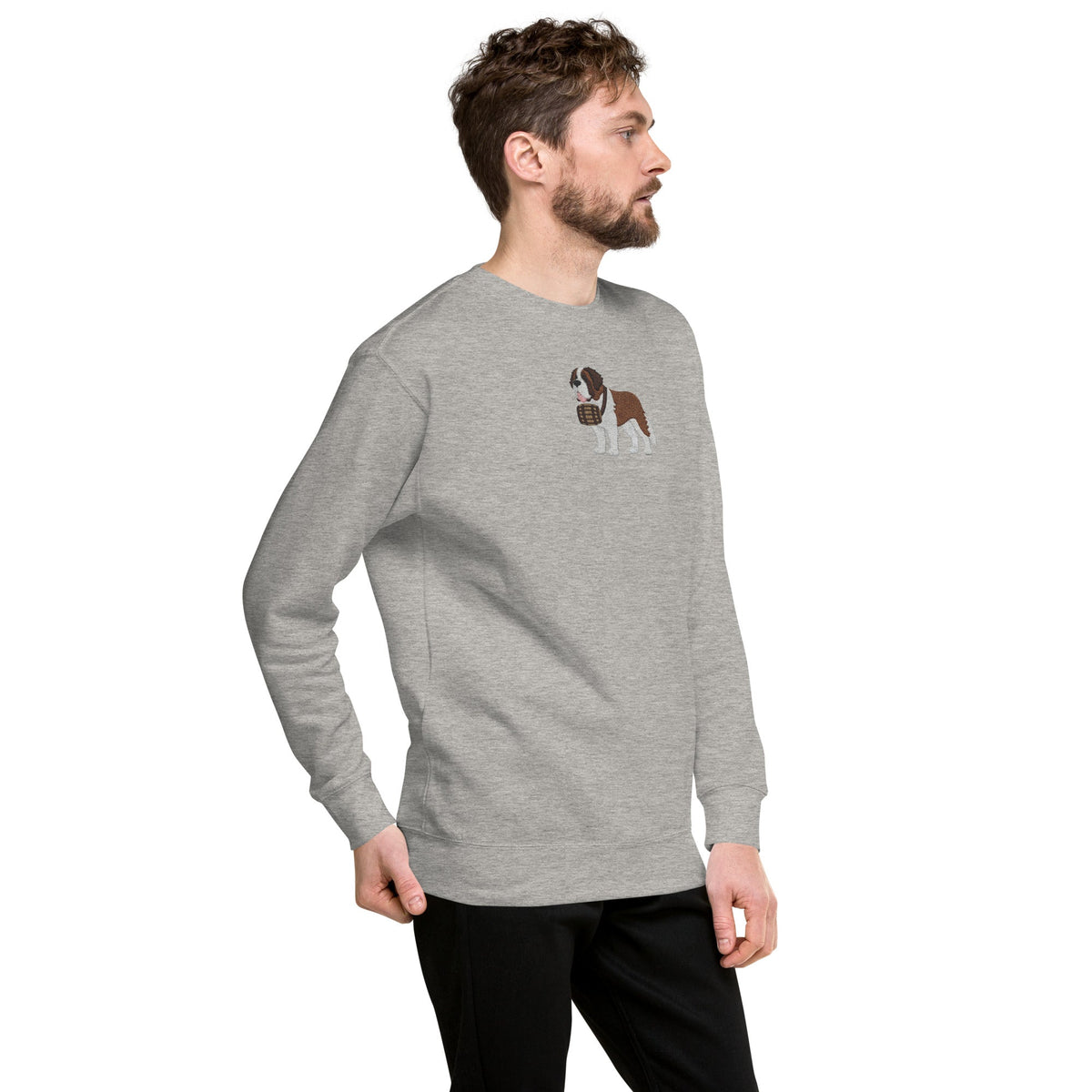 Embroidered Saint Bernard Sweatshirt - Lucy + Norman