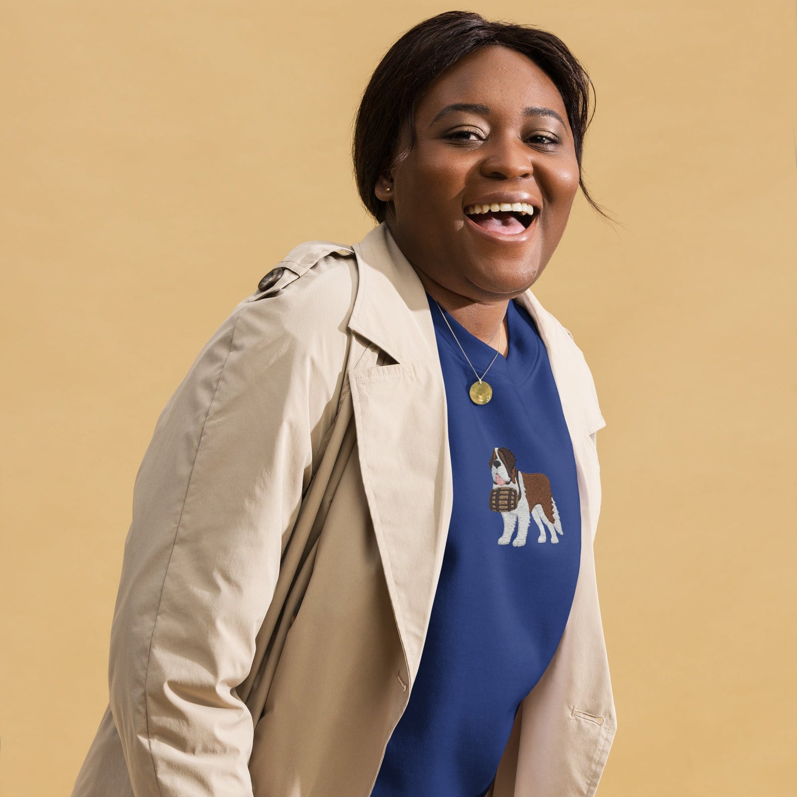 Embroidered Saint Bernard Sweatshirt - Lucy + Norman