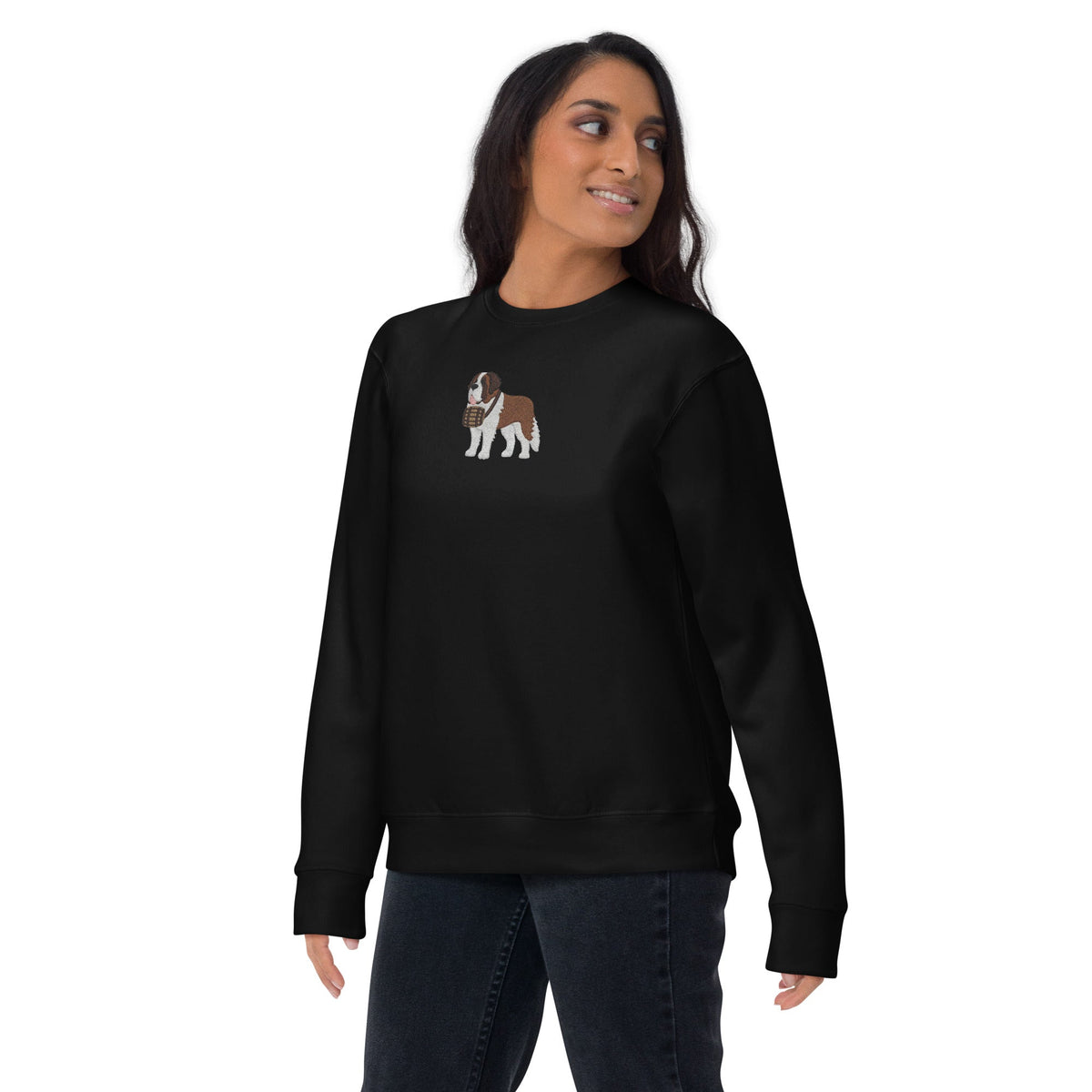 Embroidered Saint Bernard Sweatshirt - Lucy + Norman