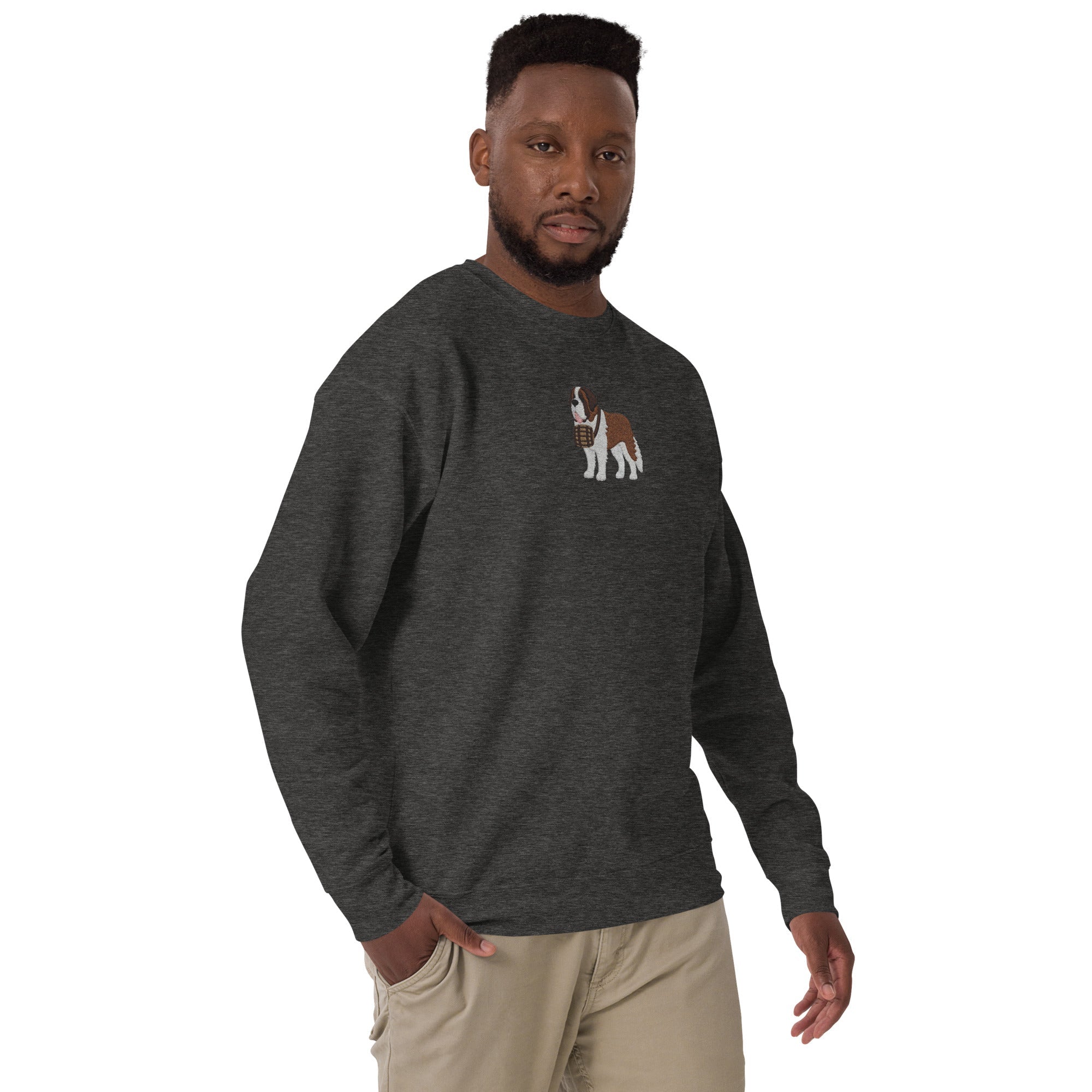 Embroidered Saint Bernard Sweatshirt - Lucy + Norman