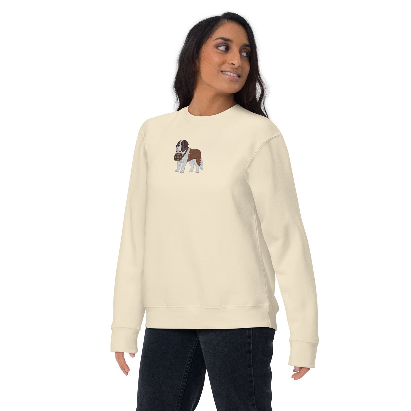 Embroidered Saint Bernard Sweatshirt - Lucy + Norman