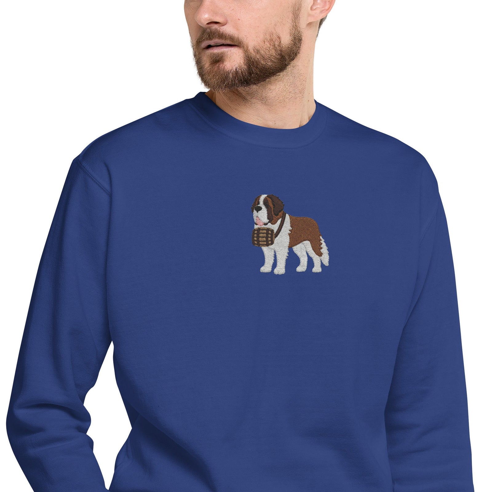 Embroidered Saint Bernard Sweatshirt - Lucy + Norman