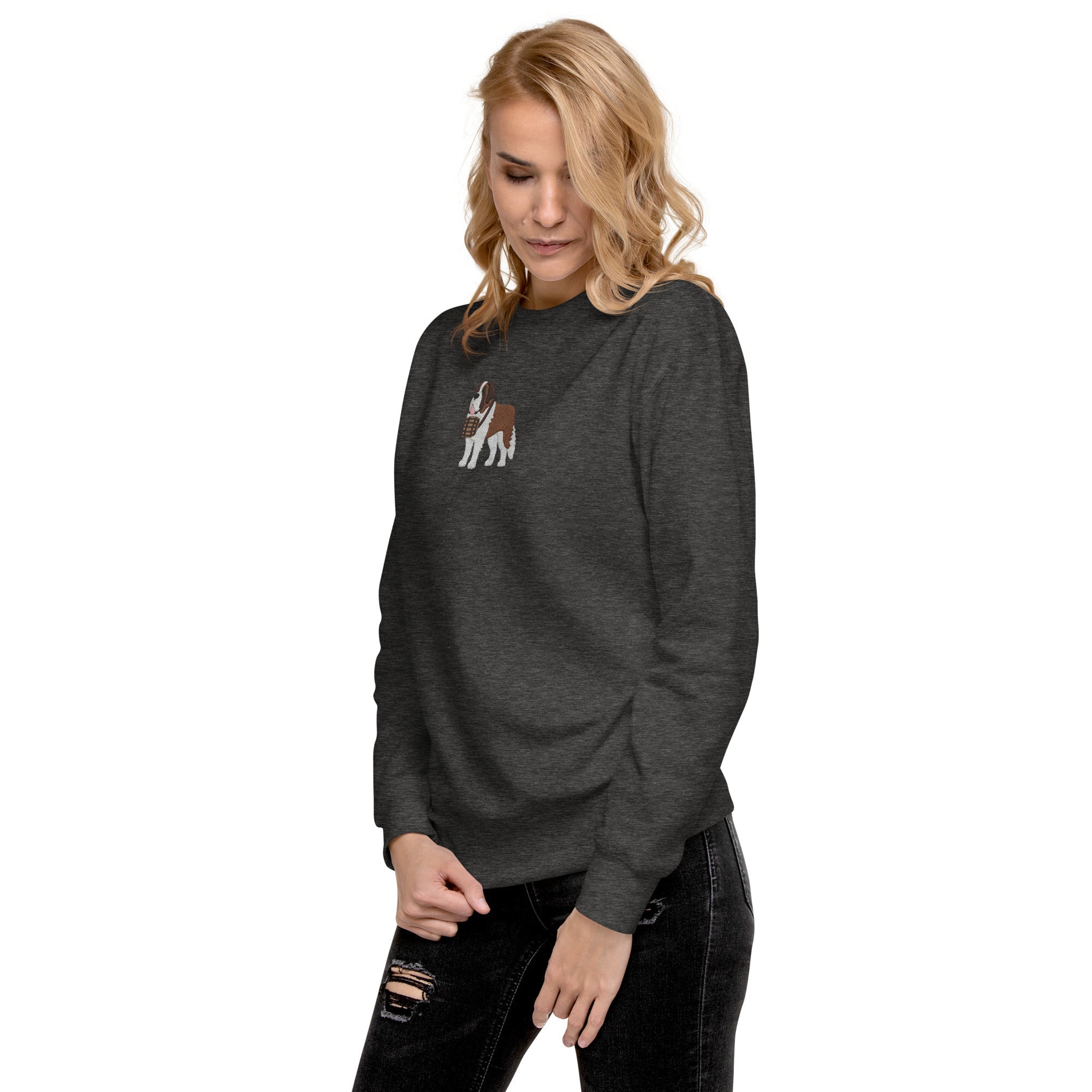 Embroidered Saint Bernard Sweatshirt - Lucy + Norman
