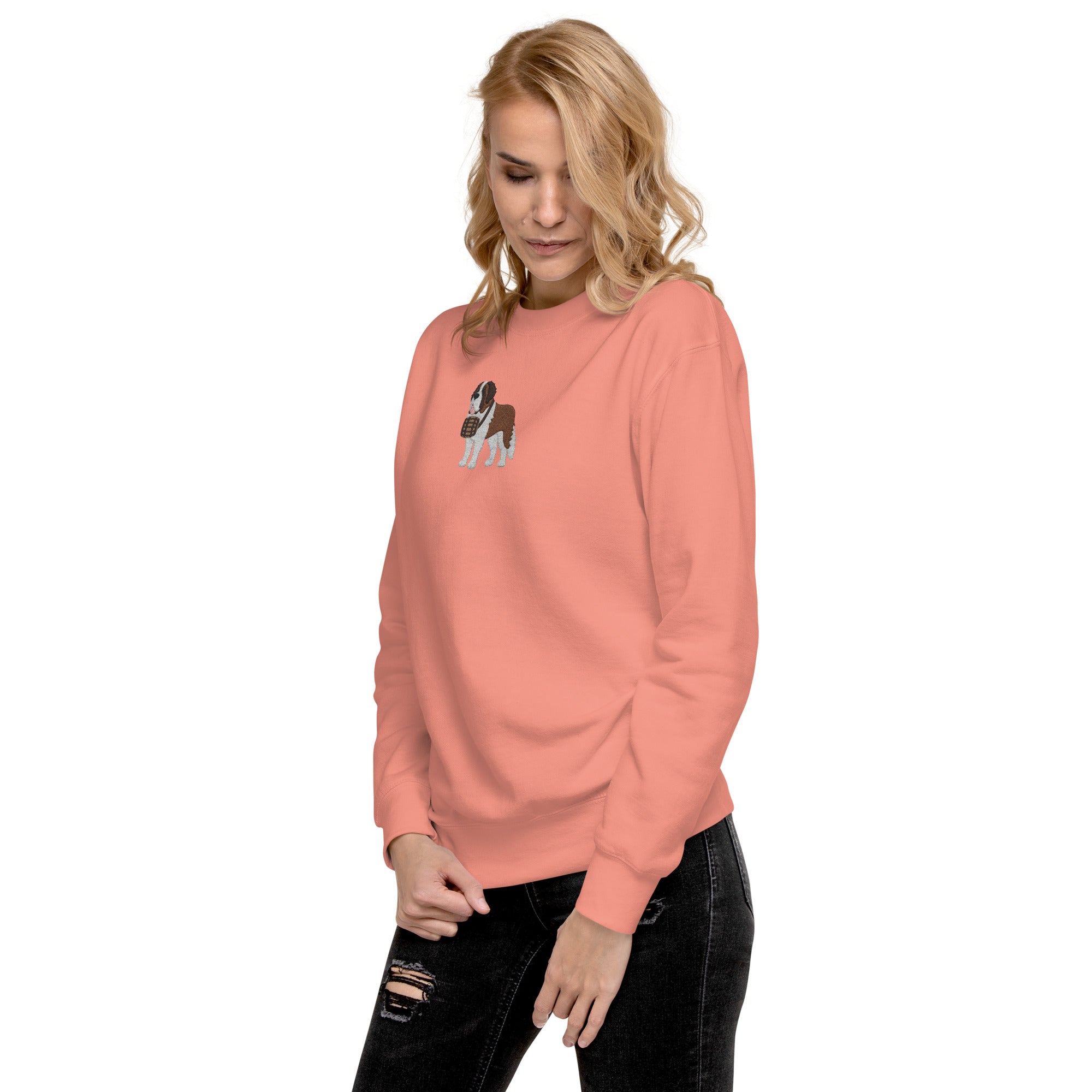 Embroidered Saint Bernard Sweatshirt - Lucy + Norman