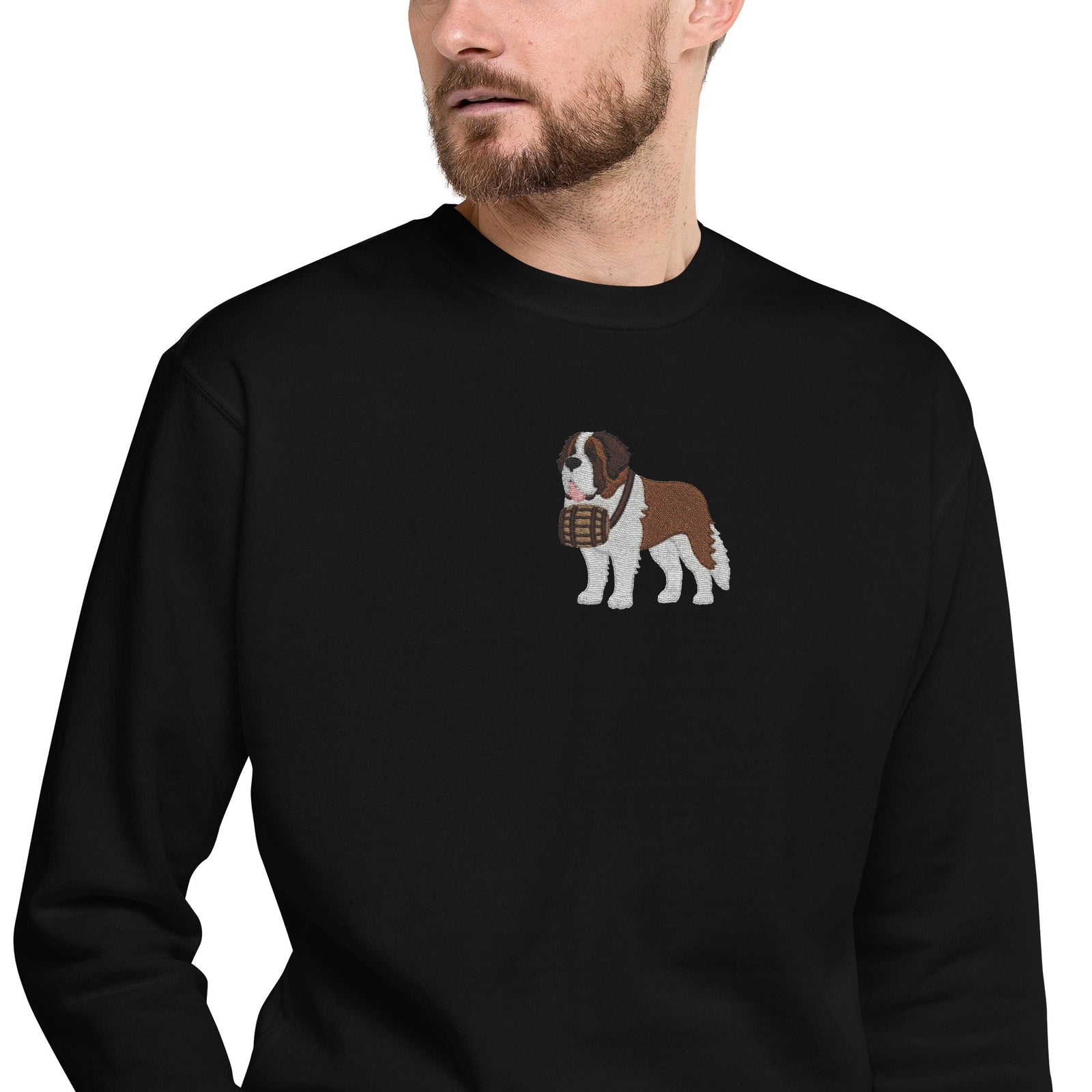 Embroidered Saint Bernard Sweatshirt - Lucy + Norman