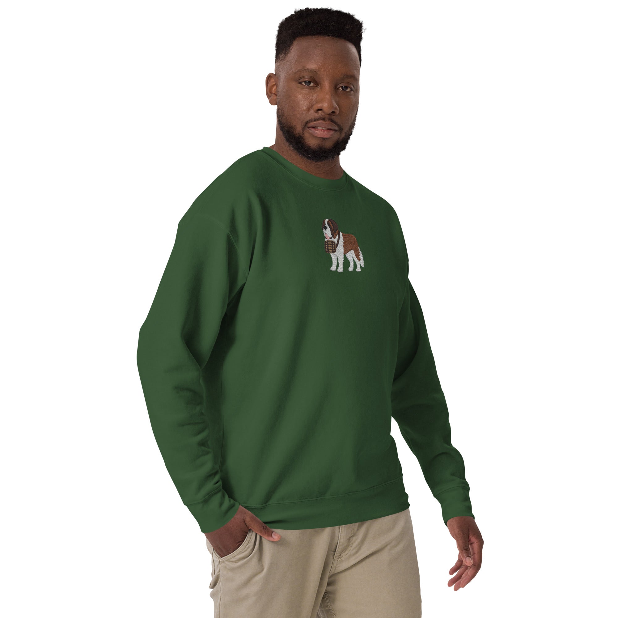 Embroidered Saint Bernard Sweatshirt - Lucy + Norman