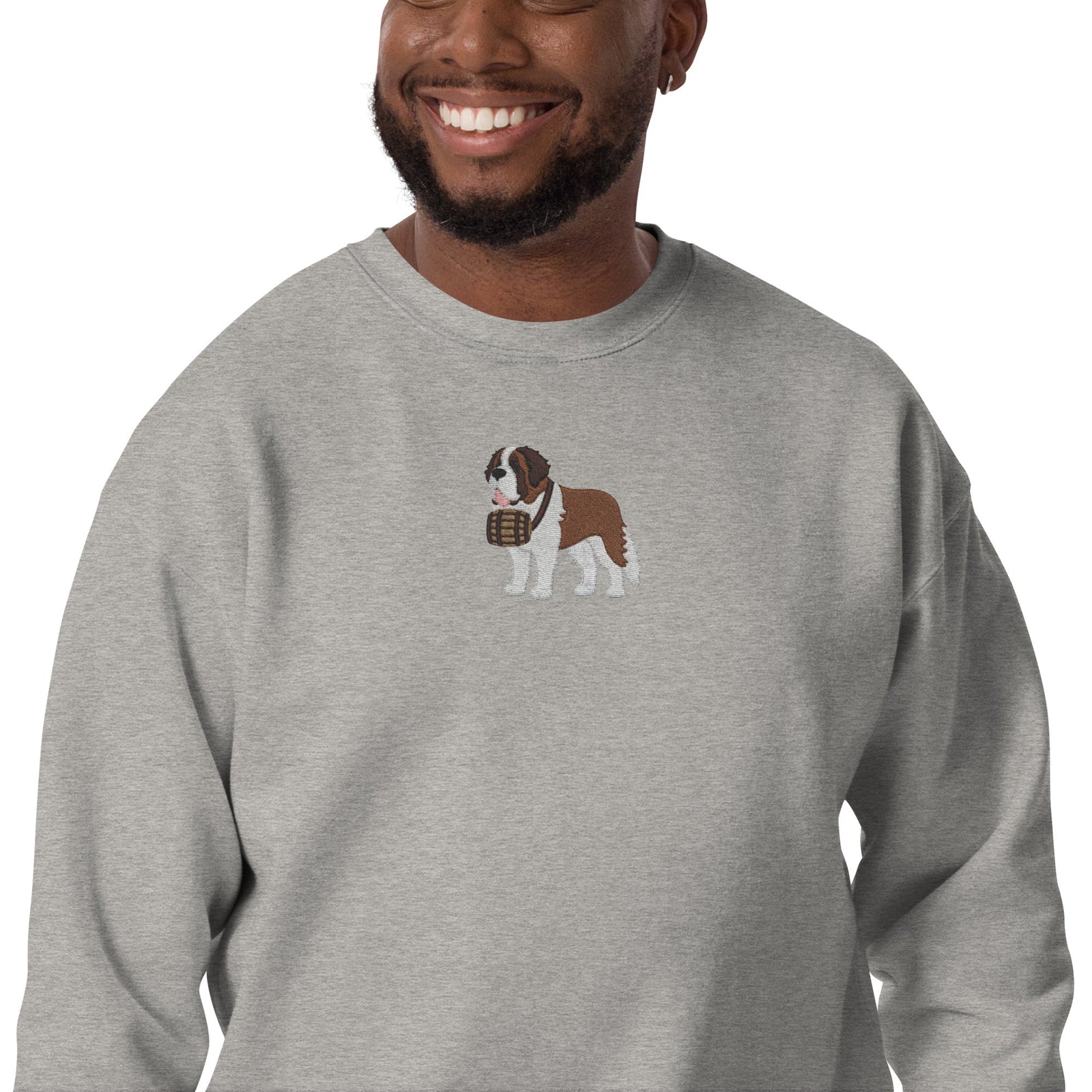 Embroidered Saint Bernard Sweatshirt - Lucy + Norman