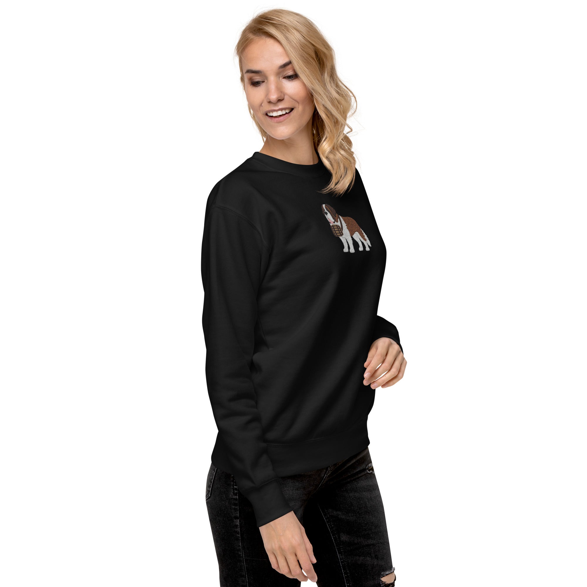Embroidered Saint Bernard Sweatshirt - Lucy + Norman