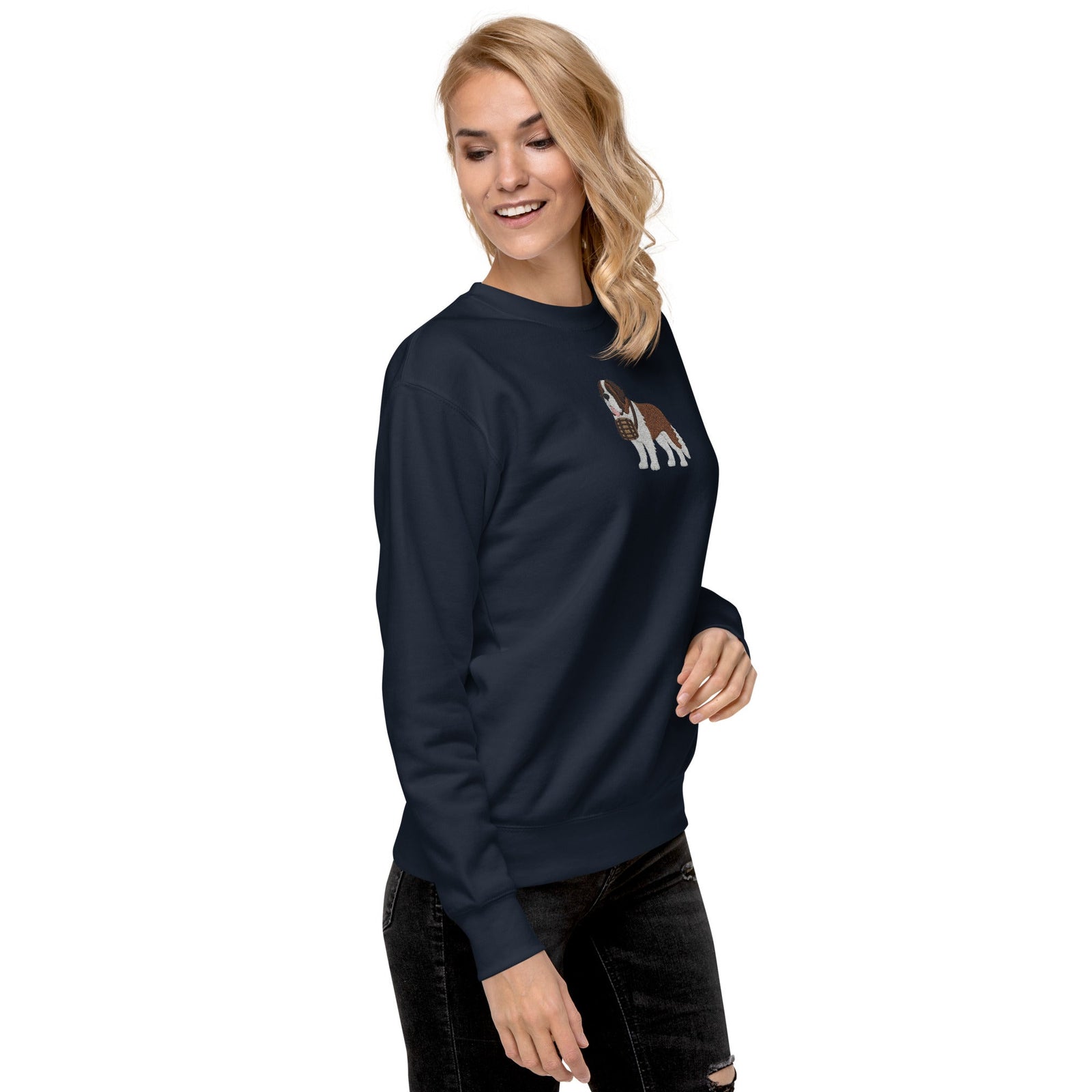 Embroidered Saint Bernard Sweatshirt - Lucy + Norman