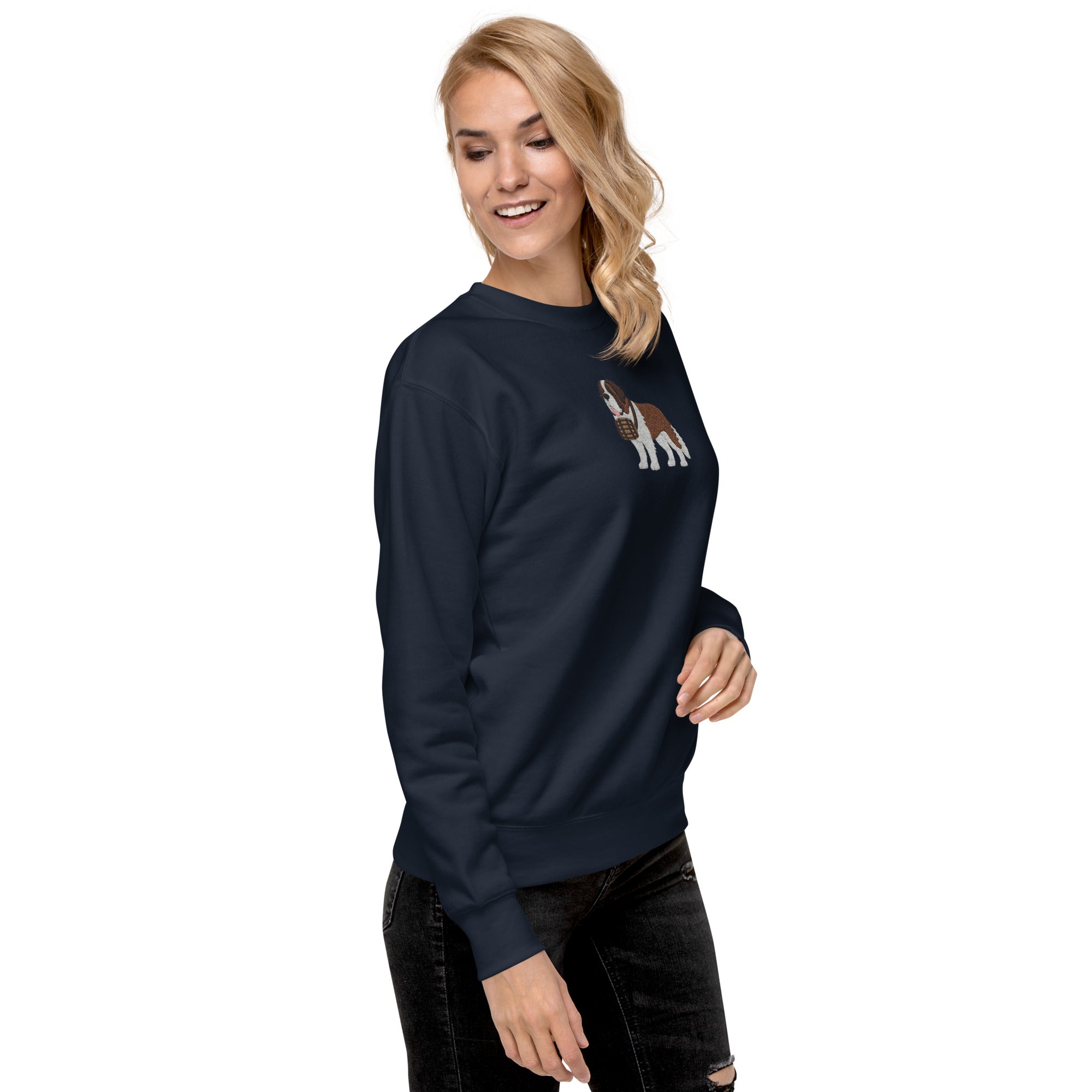 Embroidered Saint Bernard Sweatshirt - Lucy + Norman