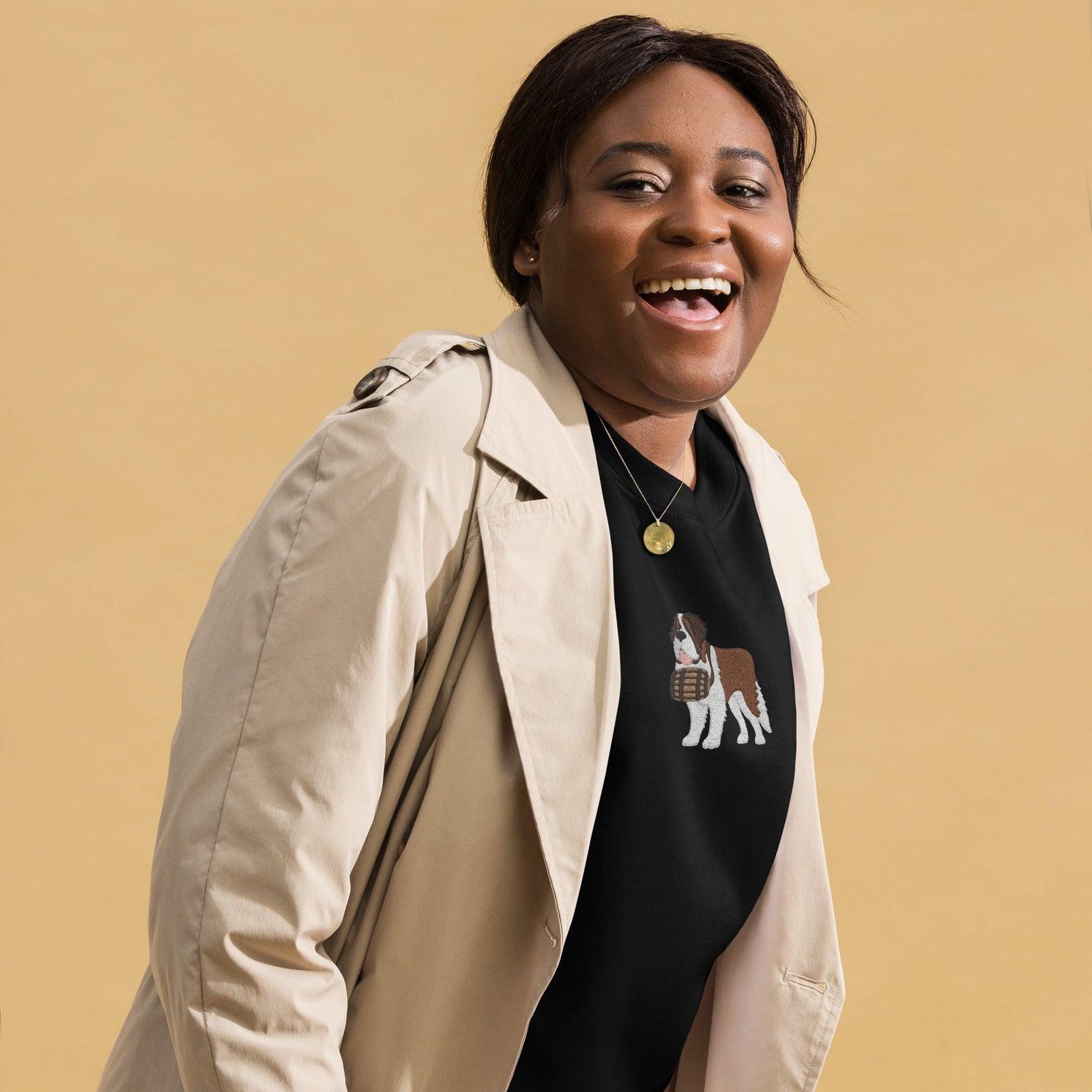 Embroidered Saint Bernard Sweatshirt - Lucy + Norman