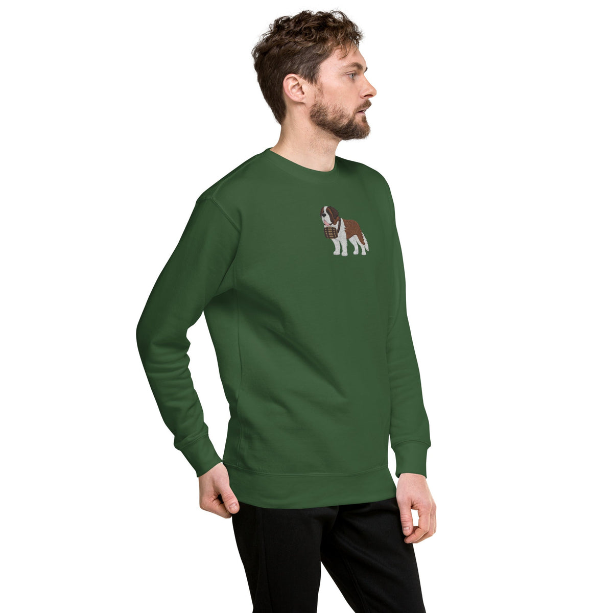 Embroidered Saint Bernard Sweatshirt - Lucy + Norman