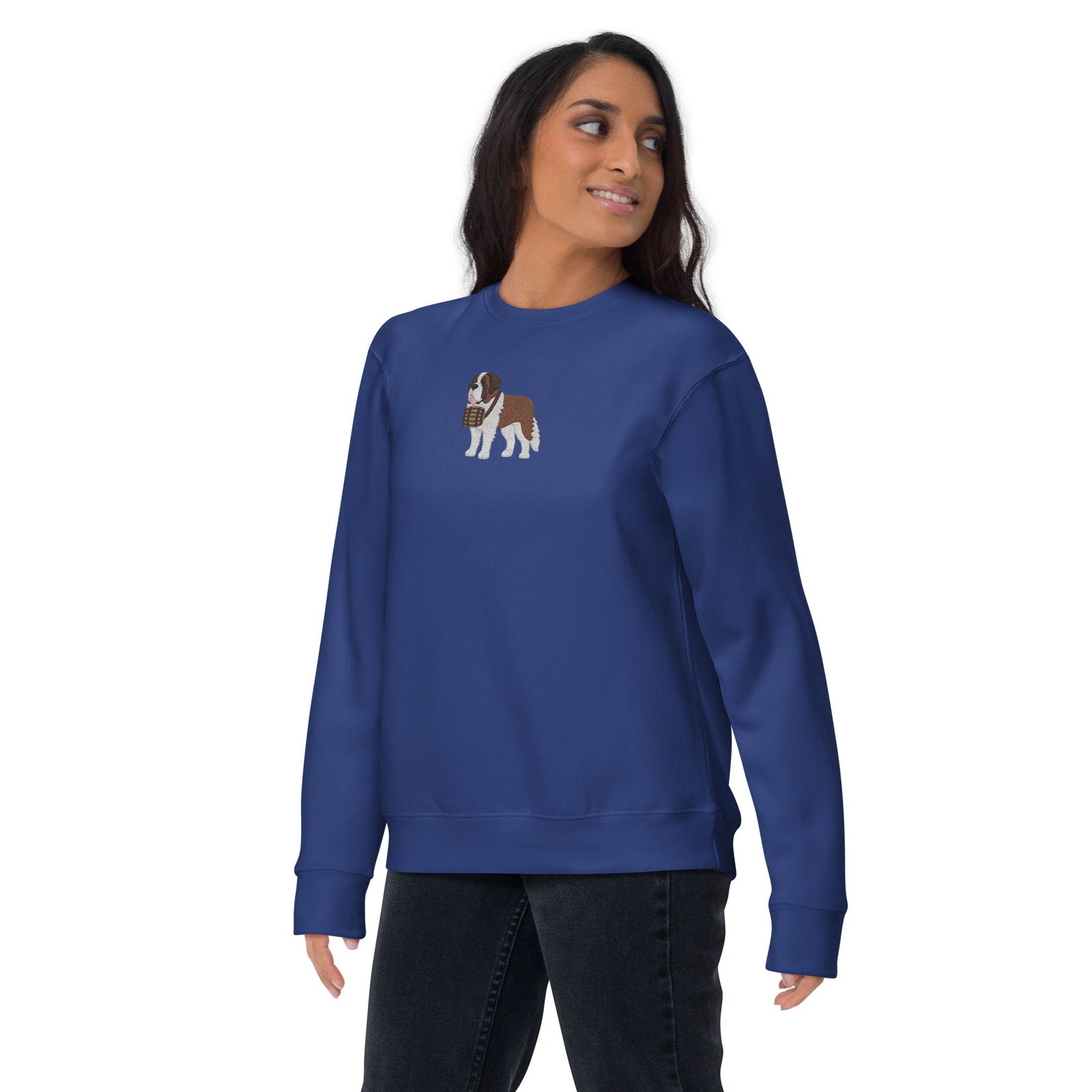 Embroidered Saint Bernard Sweatshirt - Lucy + Norman