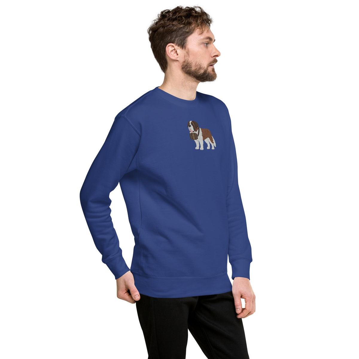 Embroidered Saint Bernard Sweatshirt - Lucy + Norman