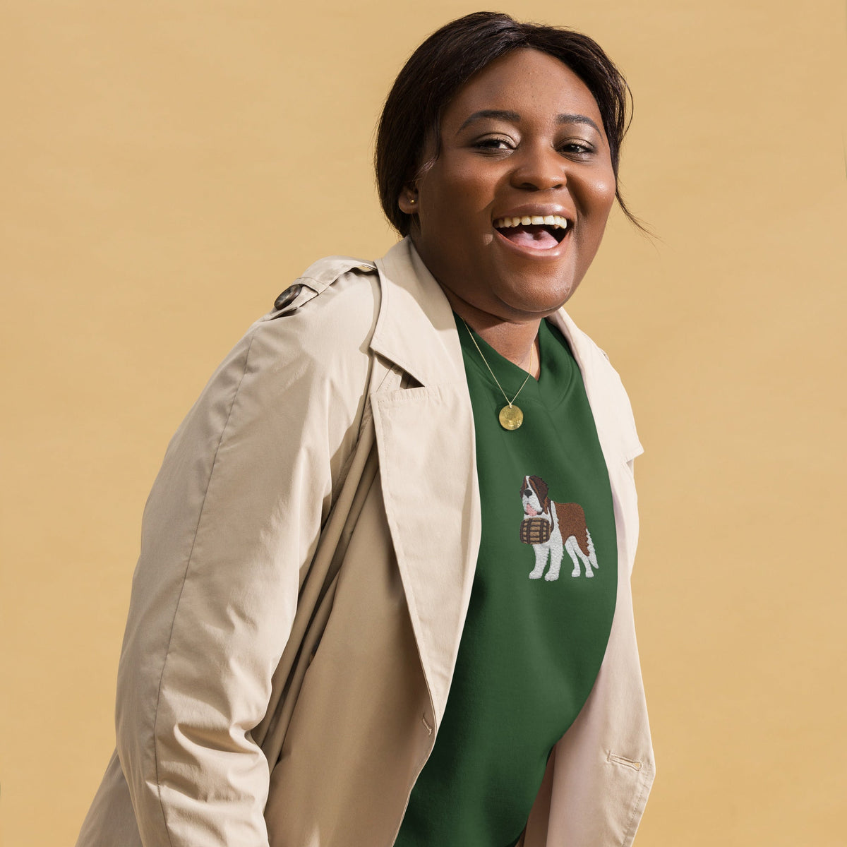 Embroidered Saint Bernard Sweatshirt - Lucy + Norman