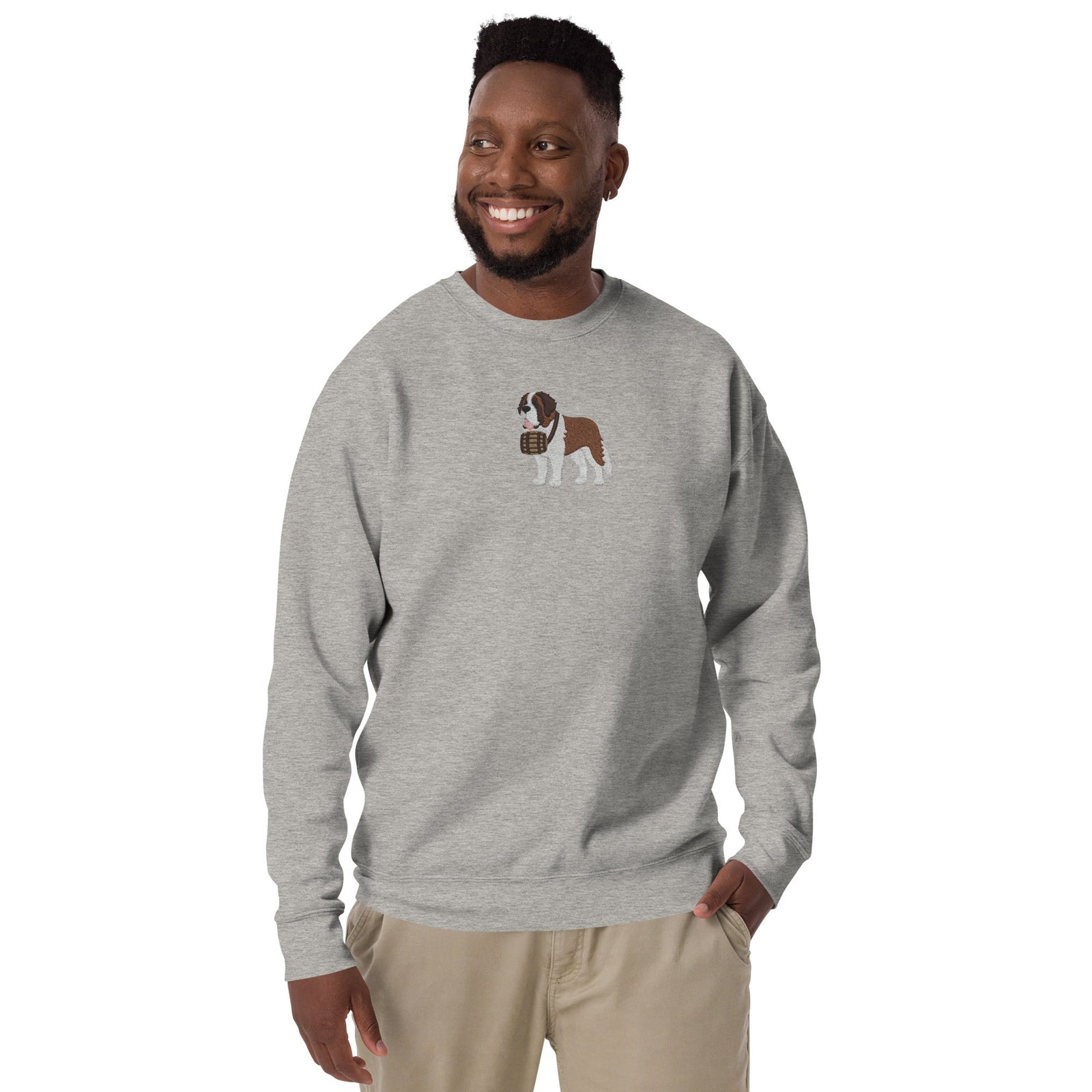 Embroidered Saint Bernard Sweatshirt - Lucy + Norman
