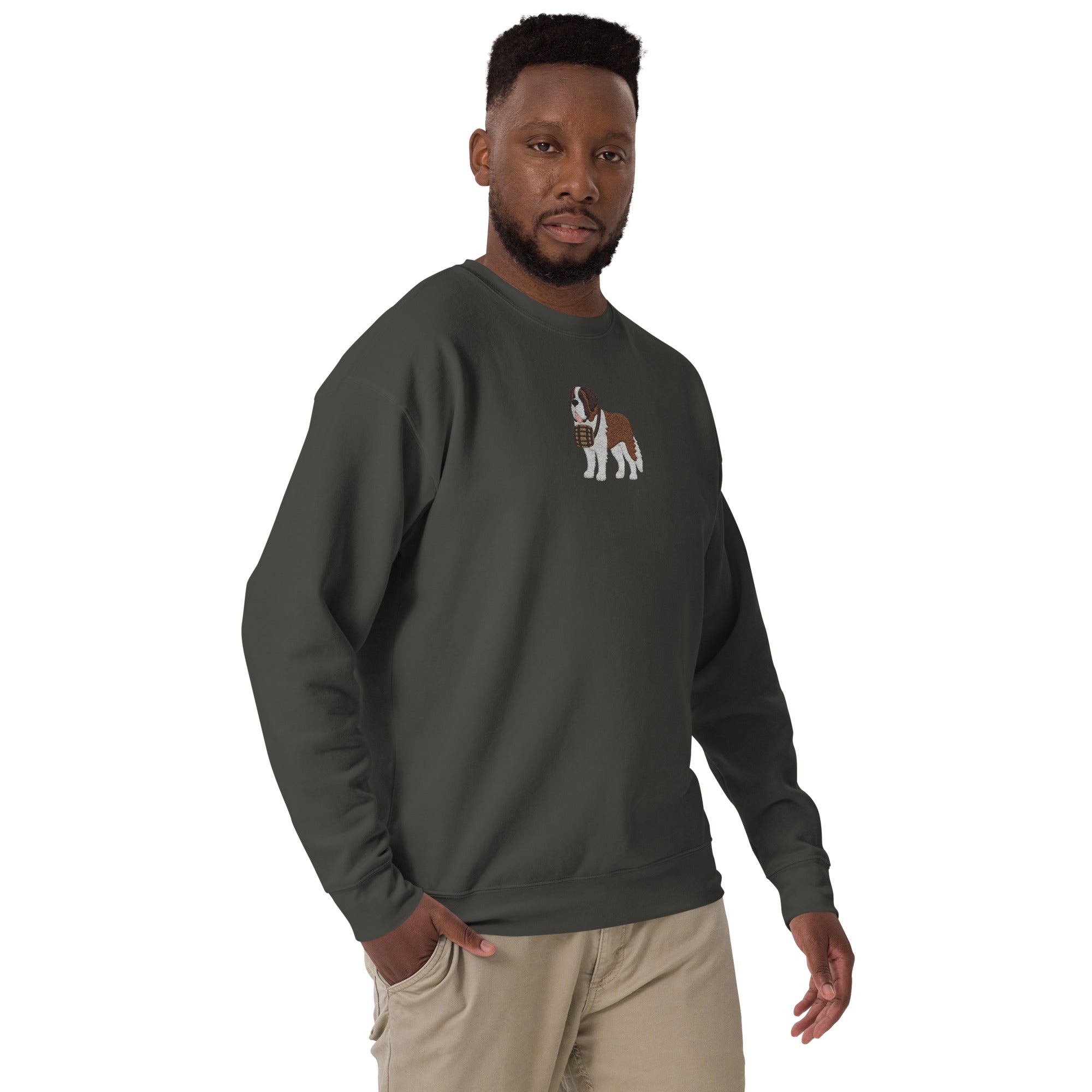 Embroidered Saint Bernard Sweatshirt - Lucy + Norman
