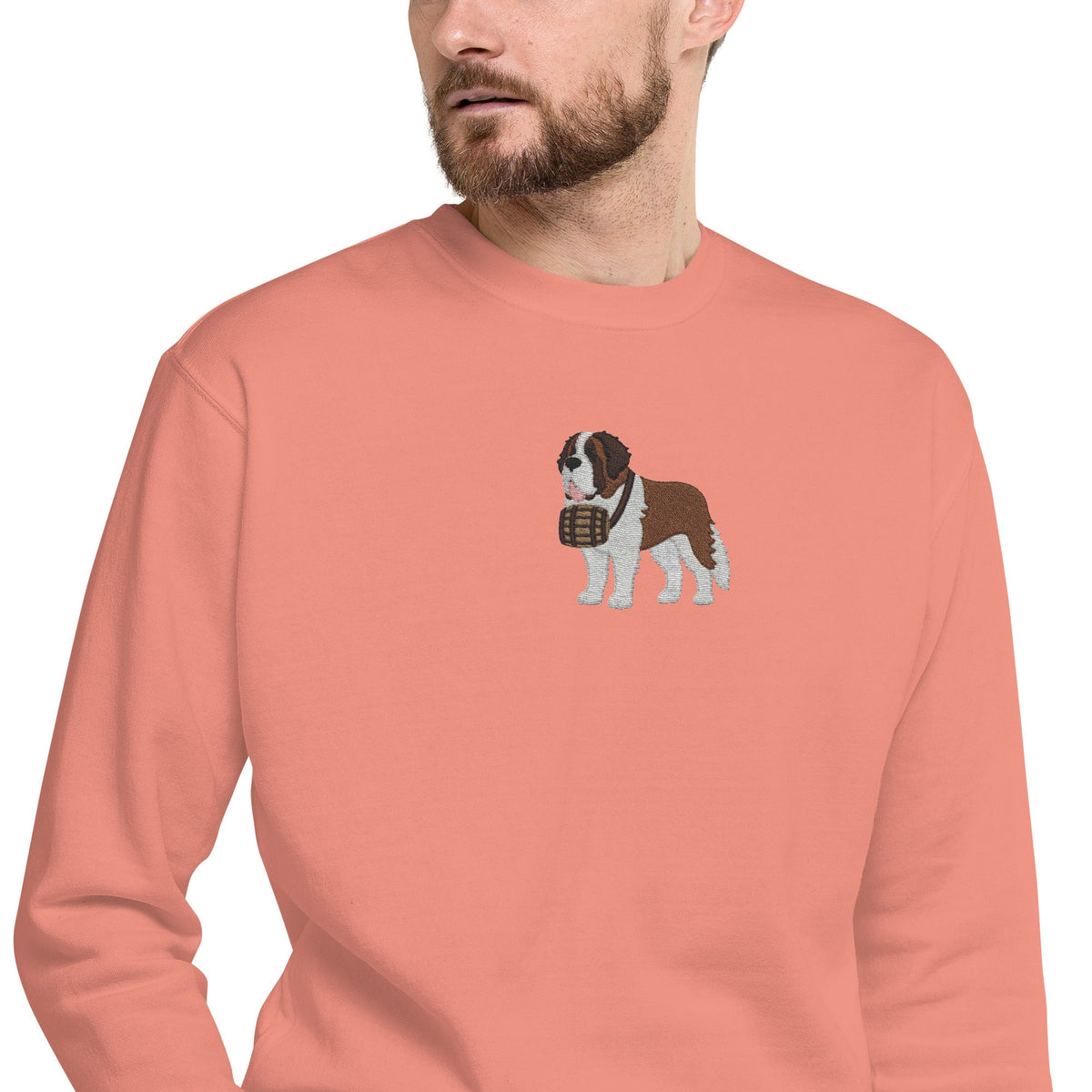 Embroidered Saint Bernard Sweatshirt - Lucy + Norman