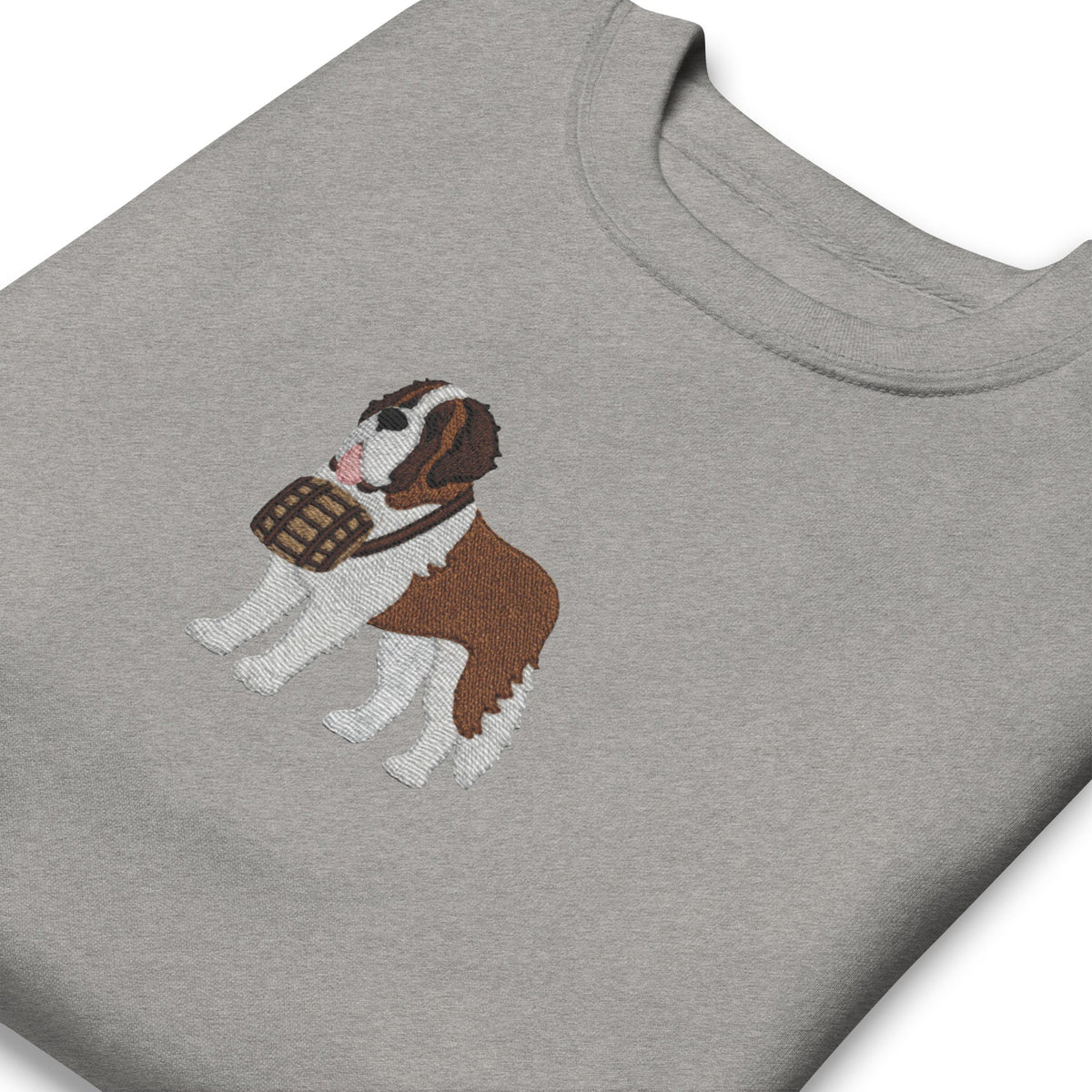 Embroidered Saint Bernard Sweatshirt - Lucy + Norman