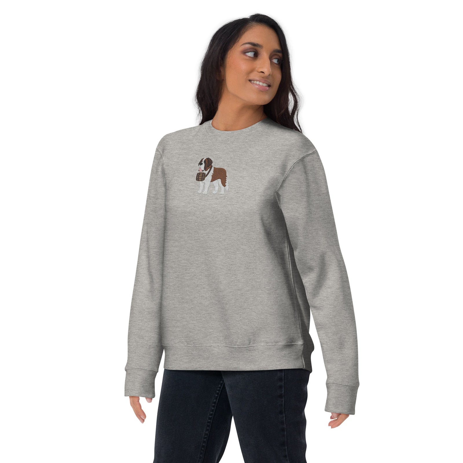 Embroidered Saint Bernard Sweatshirt - Lucy + Norman