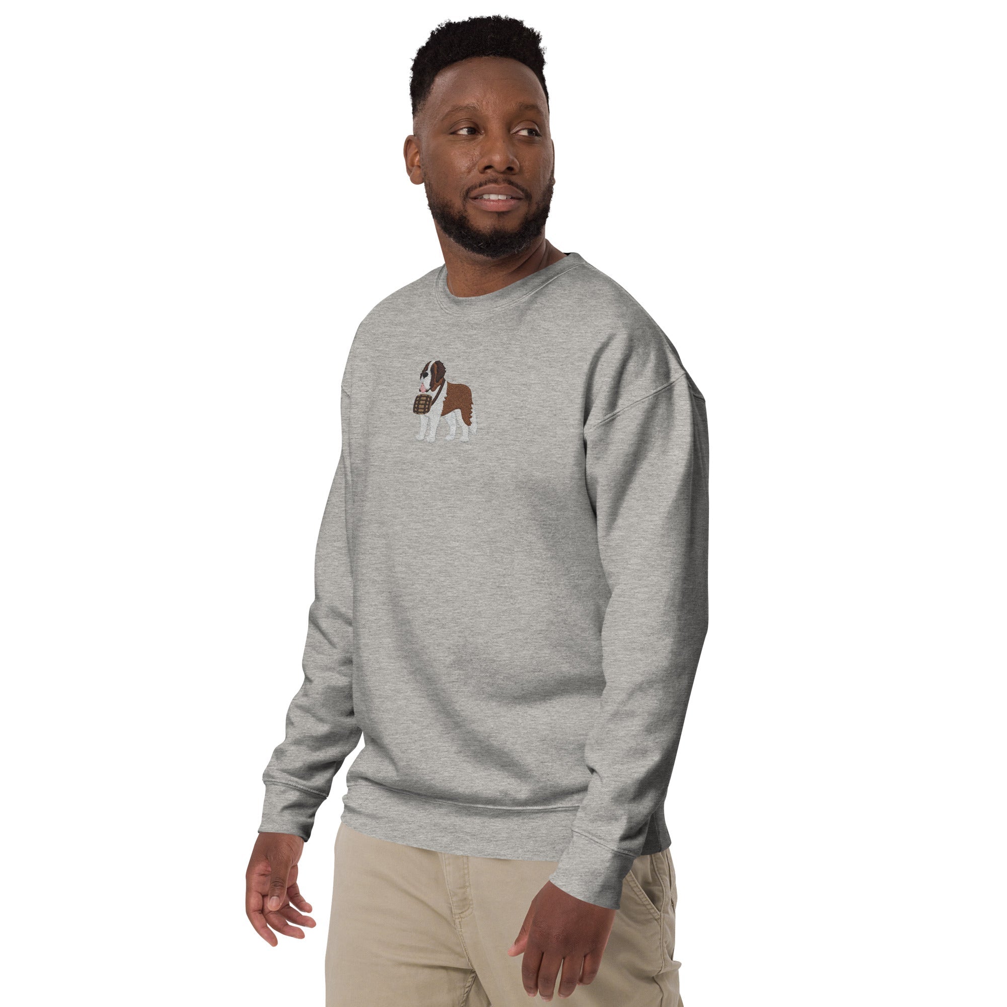 Embroidered Saint Bernard Sweatshirt - Lucy + Norman