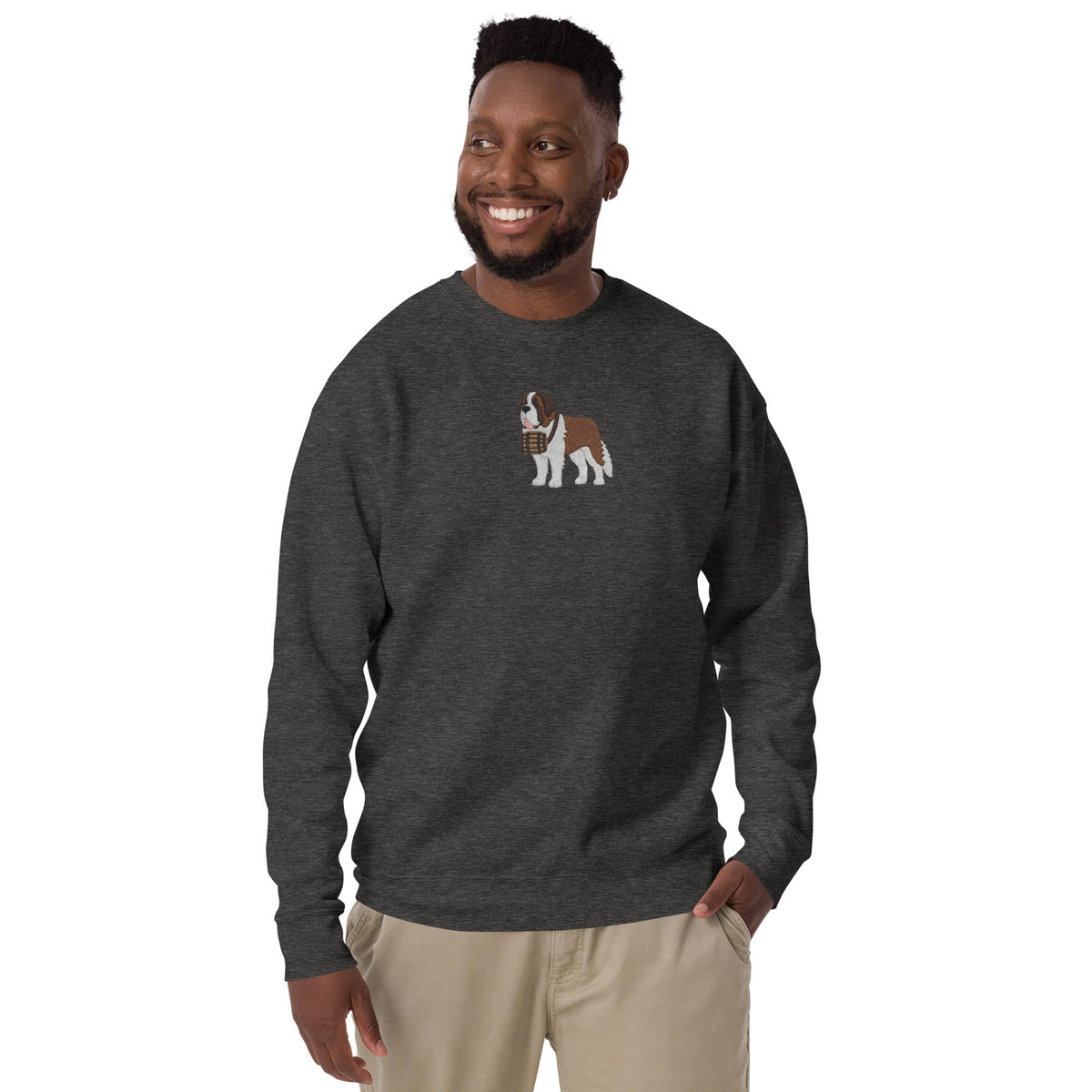 Embroidered Saint Bernard Sweatshirt - Lucy + Norman