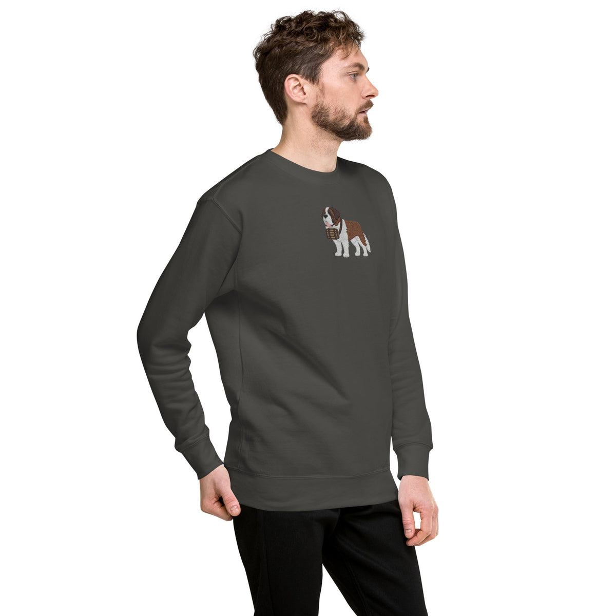 Embroidered Saint Bernard Sweatshirt - Lucy + Norman