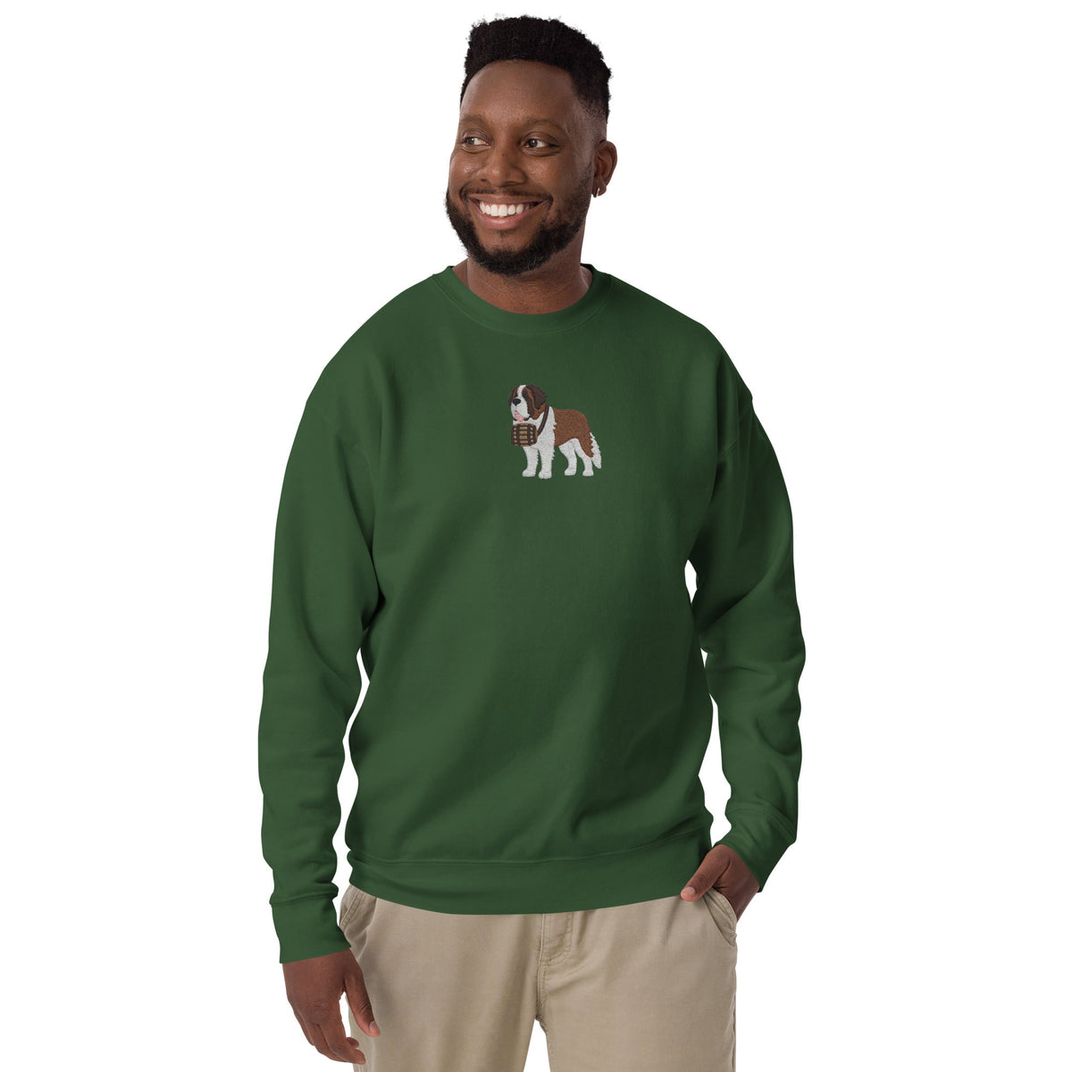 Embroidered Saint Bernard Sweatshirt - Lucy + Norman