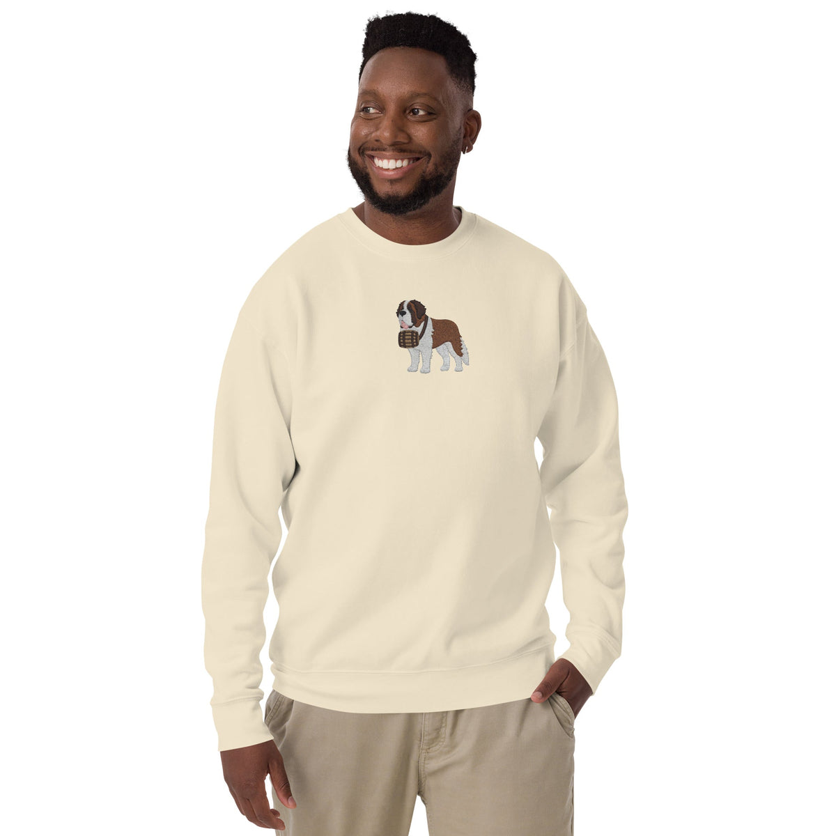 Embroidered Saint Bernard Sweatshirt - Lucy + Norman