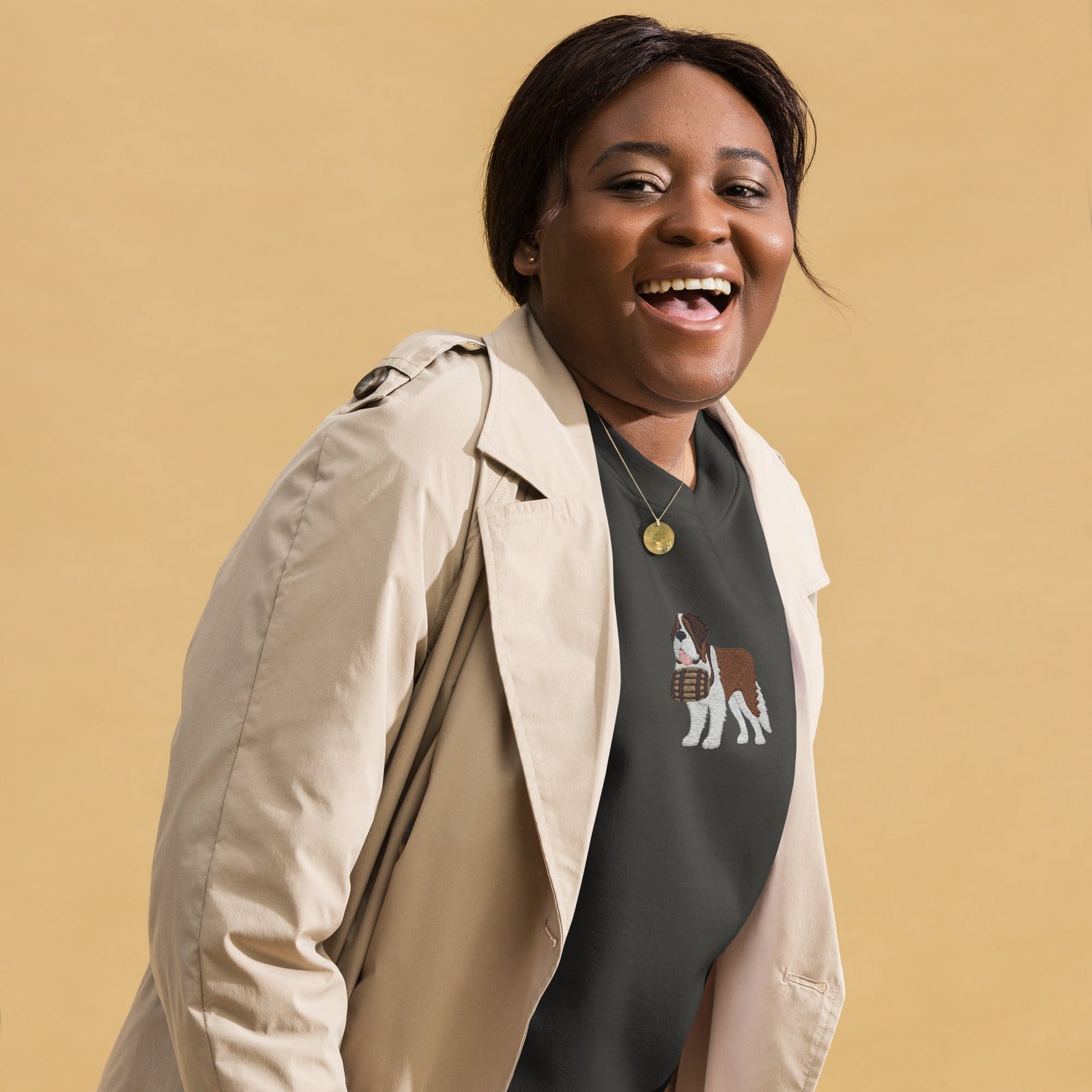 Embroidered Saint Bernard Sweatshirt - Lucy + Norman