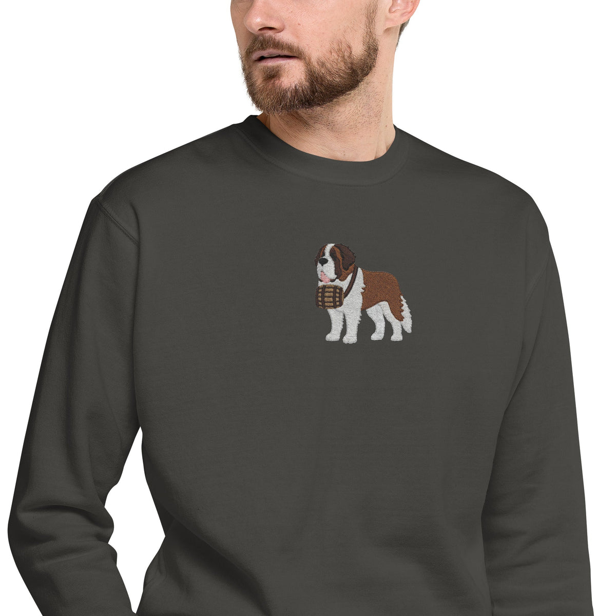 Embroidered Saint Bernard Sweatshirt - Lucy + Norman